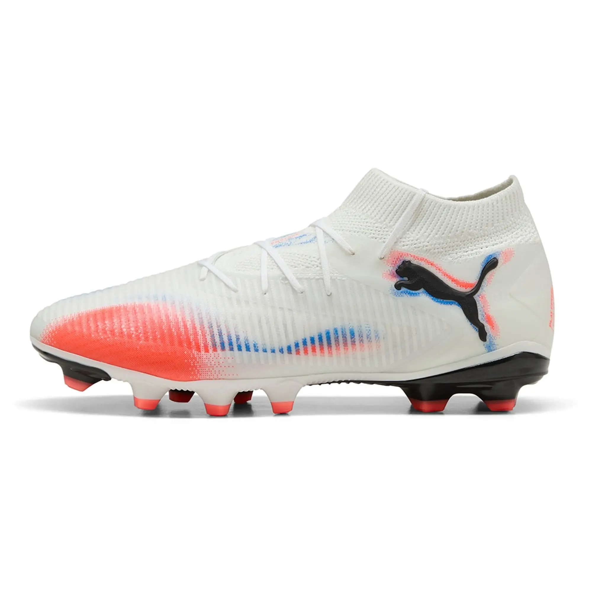 PUMA Future 8 Pro FG/AG Football Boots Unisex, White/Black/Glowing Red, size 10