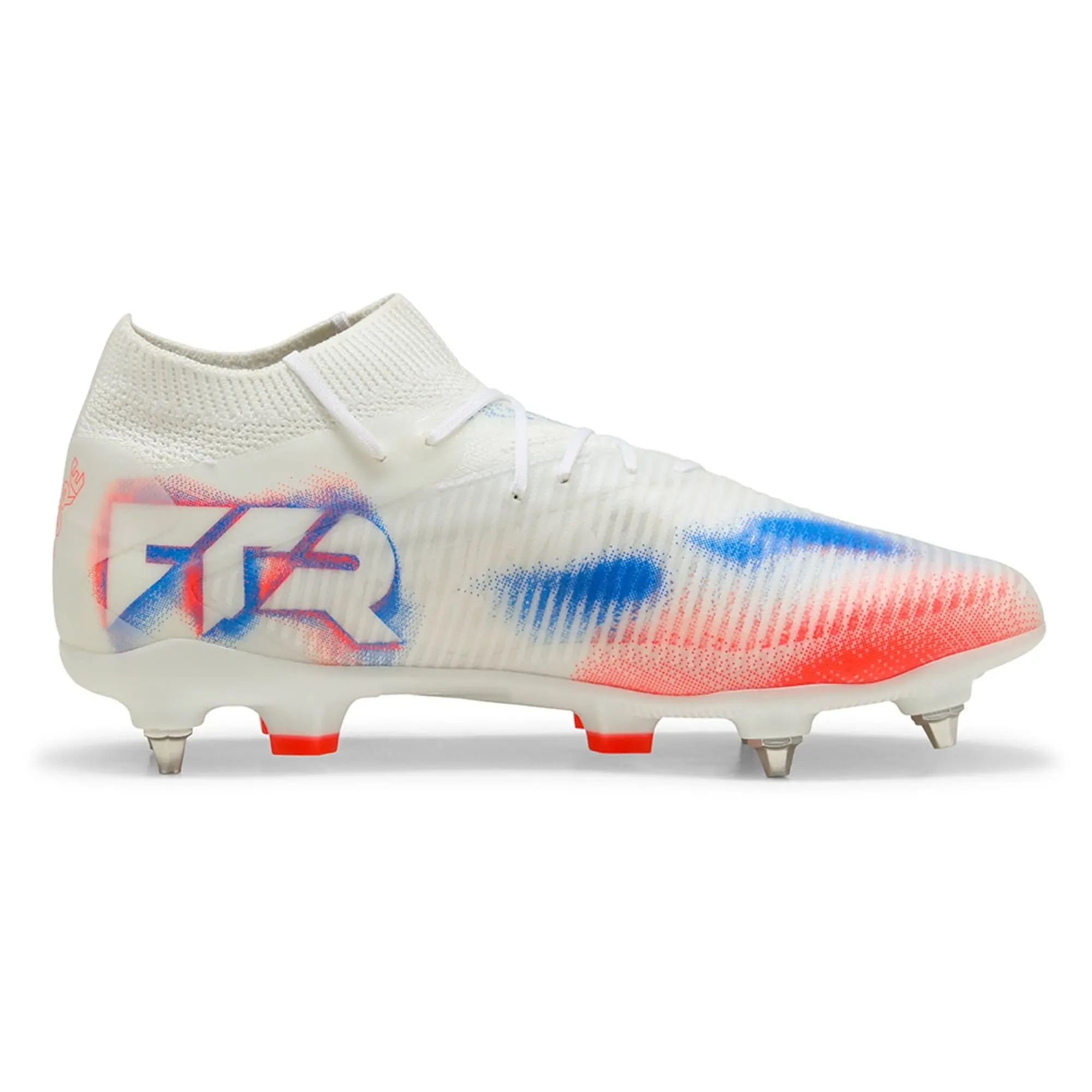 PUMA Future 8 Pro MxSG Football Boots Unisex, White/Black/Glowing Red, size 10