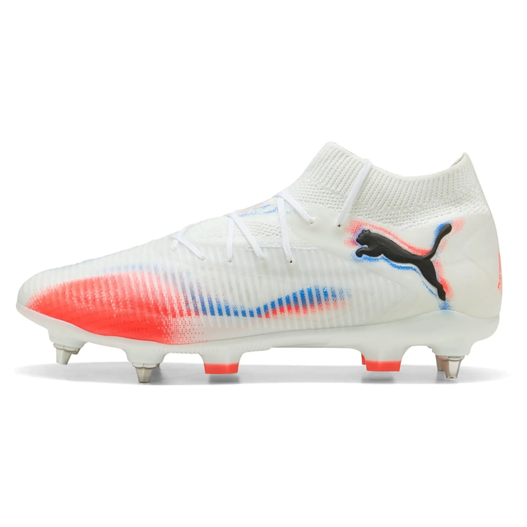 PUMA Future 8 Pro MxSG Football Boots Unisex, White/Black/Glowing Red, size 10