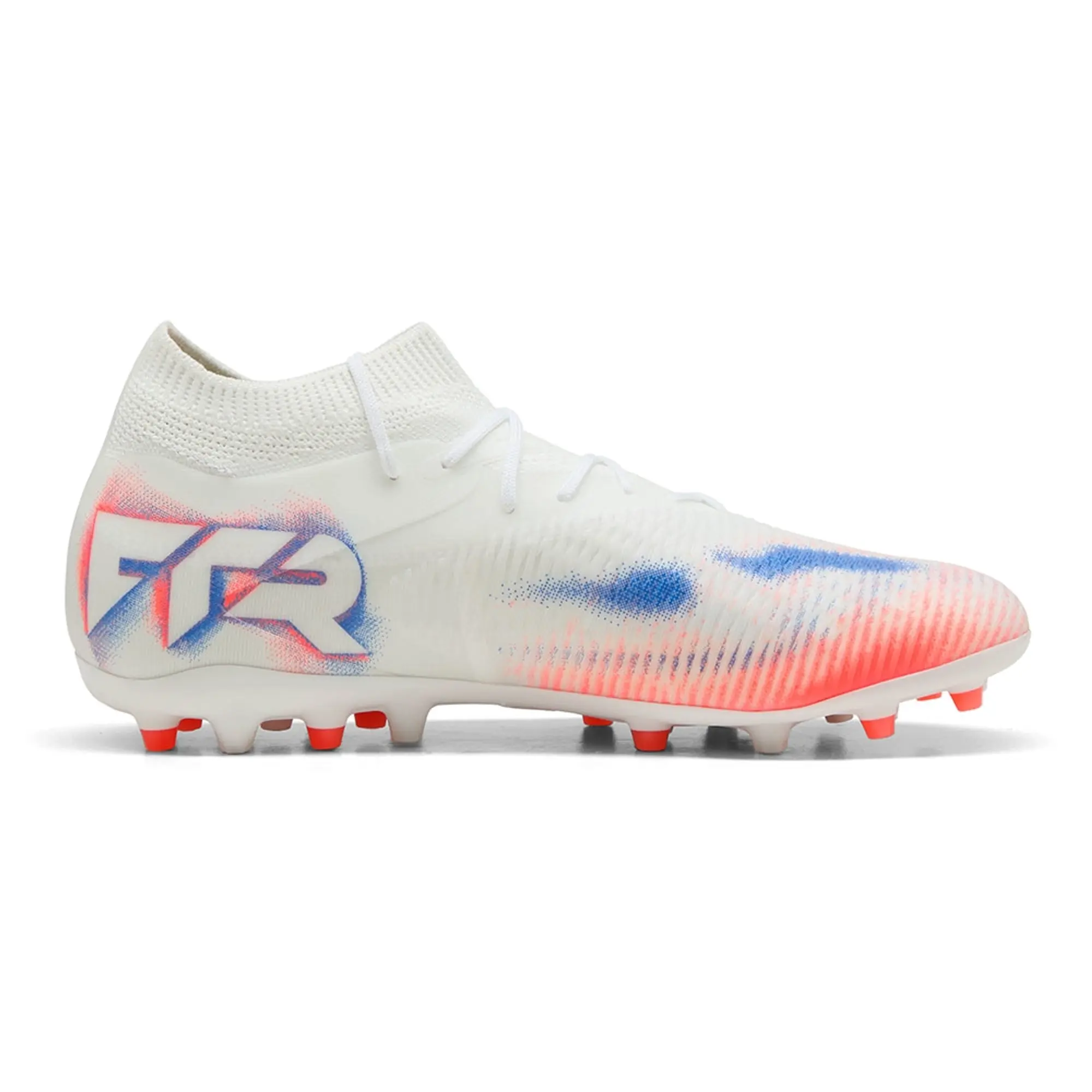 PUMA Future 8 Match MG Football Boots Unisex, White/Black/Glowing Red, size 10