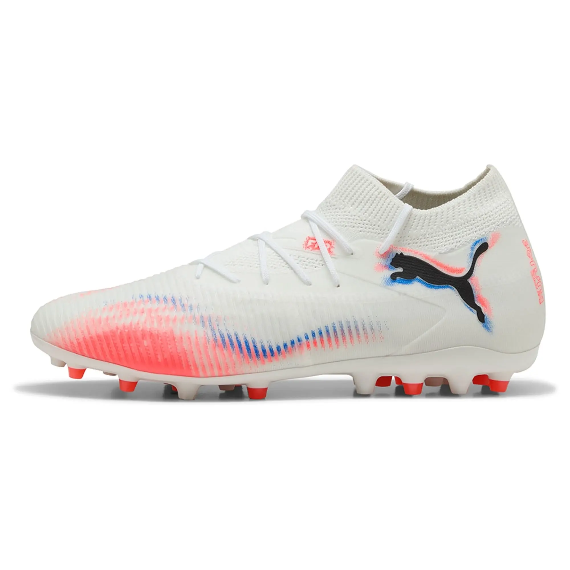 PUMA Future 8 Match MG Football Boots Unisex, White/Black/Glowing Red, size 10