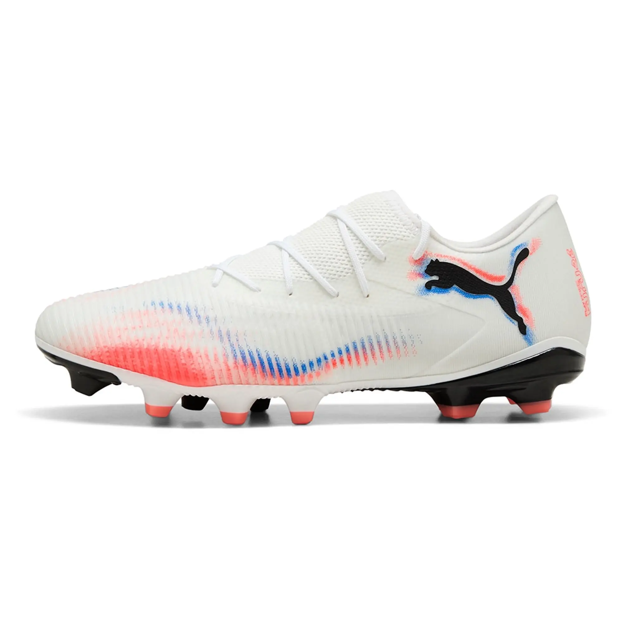 PUMA Future 8 Match FG/AG Low Football Boots Unisex, White/Black/Glowing Red, size 10