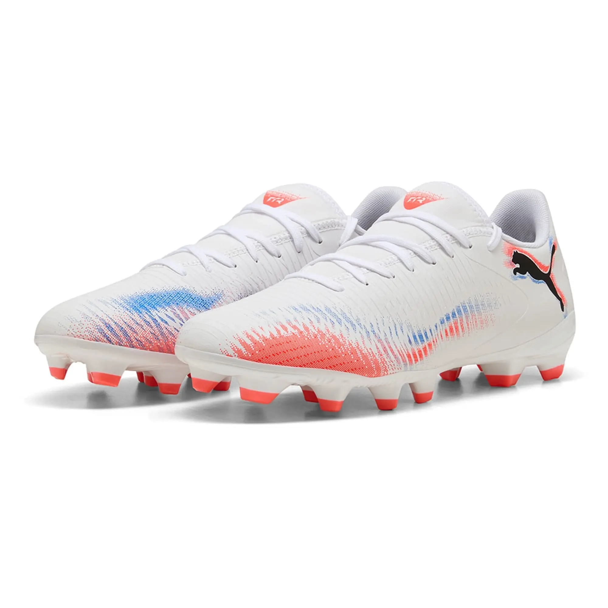 PUMA Future 8 Play FG/AG Football Boots Unisex, White/Black/Glowing Red, size 10