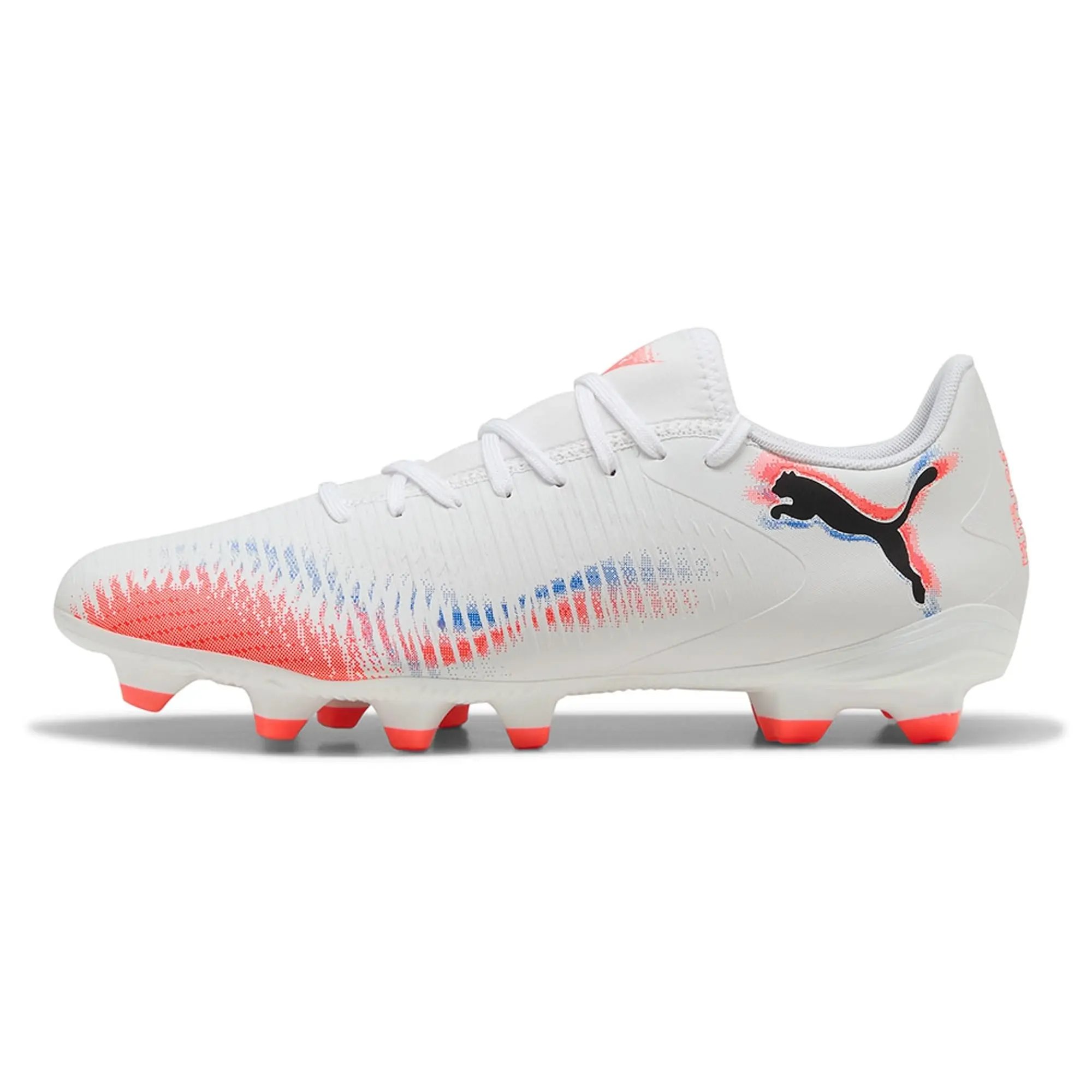 PUMA Future 8 Play FG/AG Football Boots Unisex, White/Black/Glowing Red, size 10