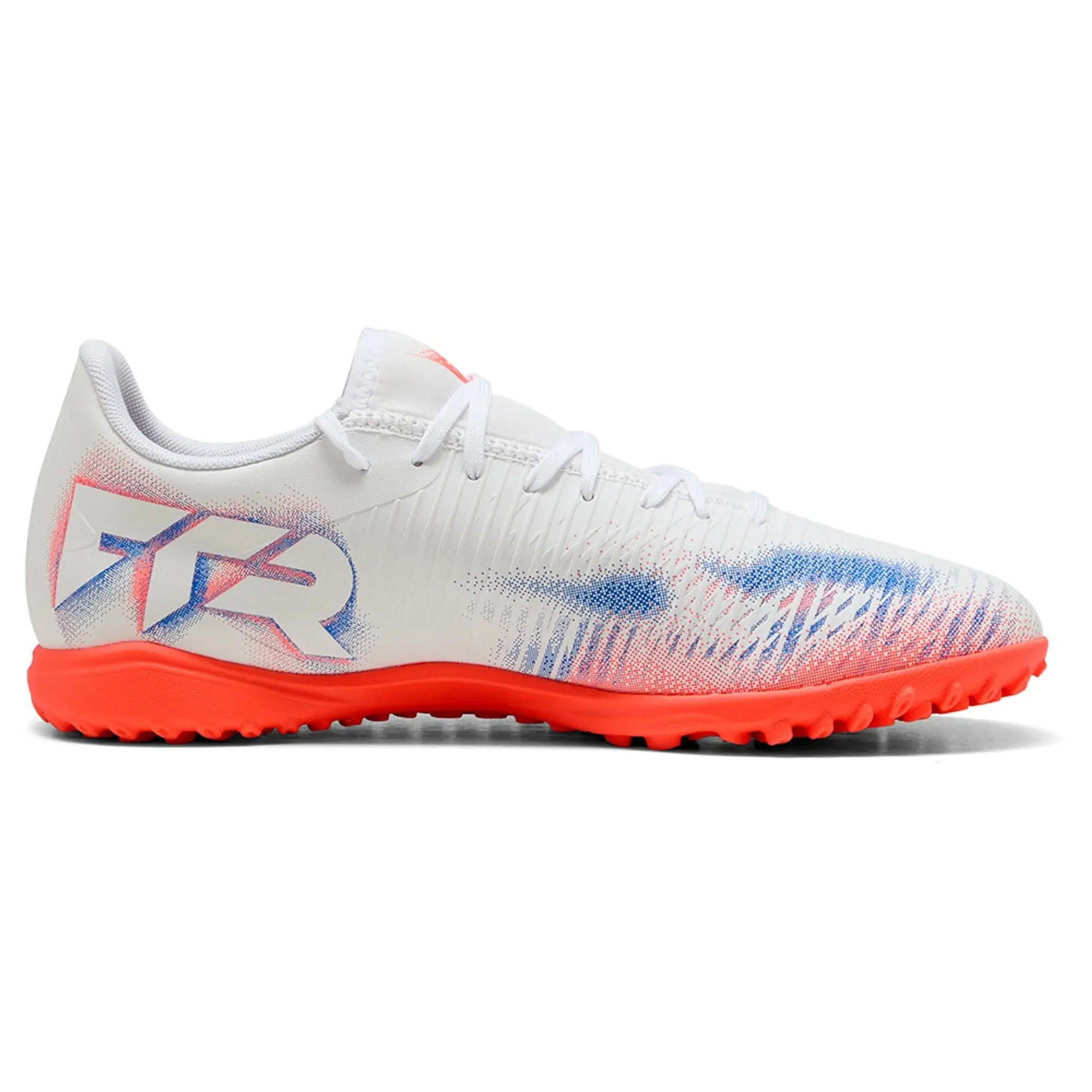 PUMA Future 8 Play TT Football Boots Unisex, White/Black/Glowing Red, size 10