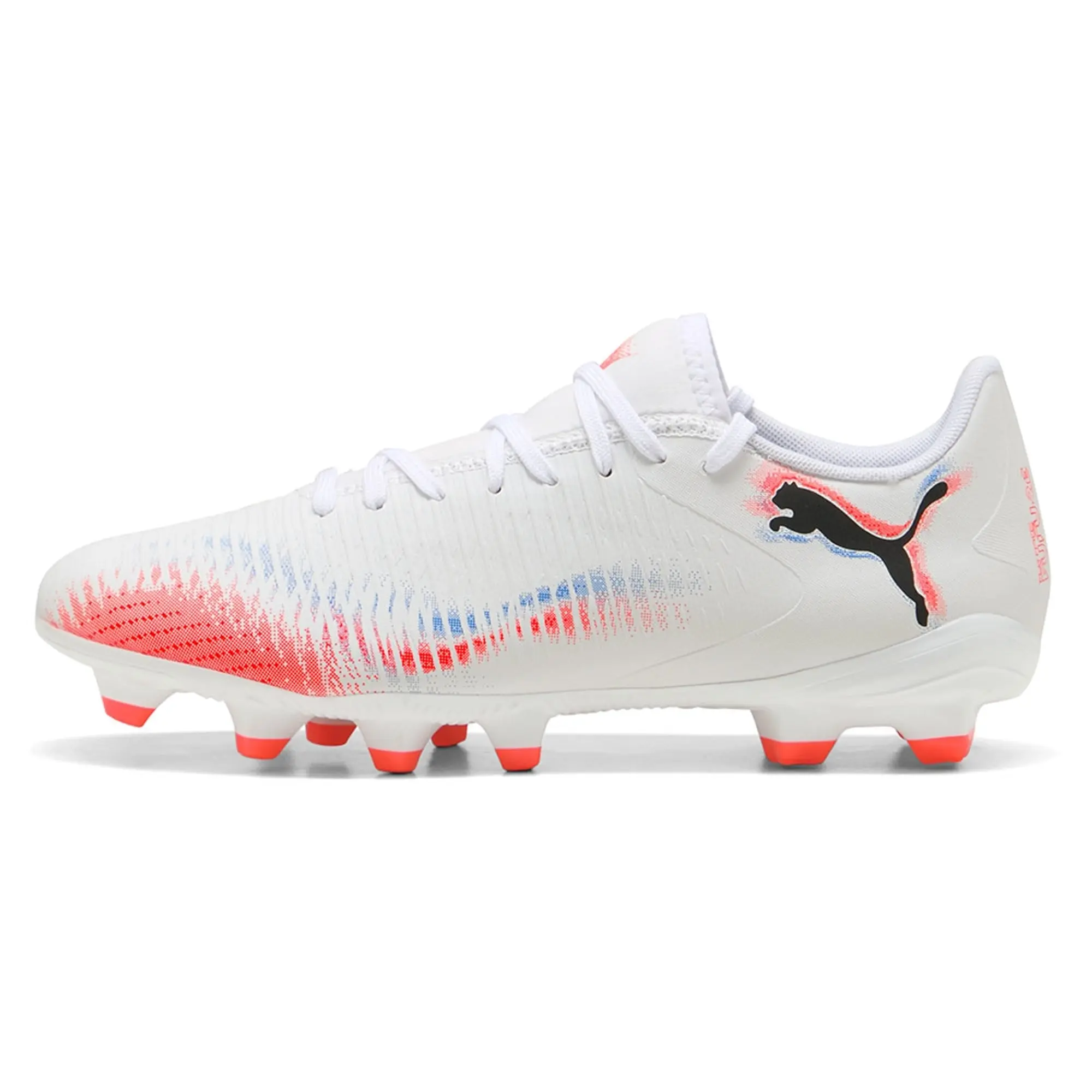 PUMA Future 8 Play FG/AG Football Boots Women, White/Black/Glowing Red, size 3
