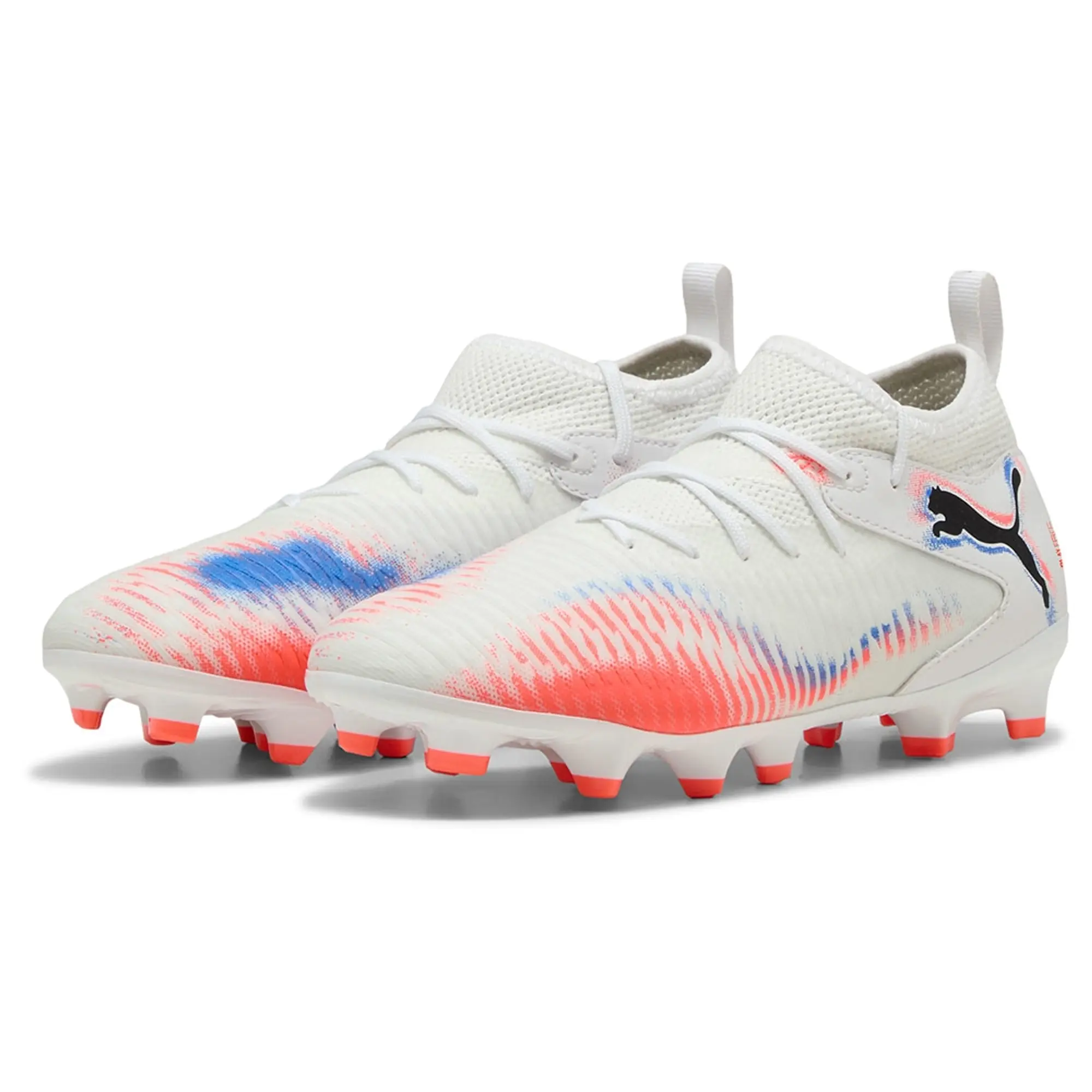PUMA Future 8 Match FG/AG Football Boots Youth, White/Black/Glowing Red, size 1