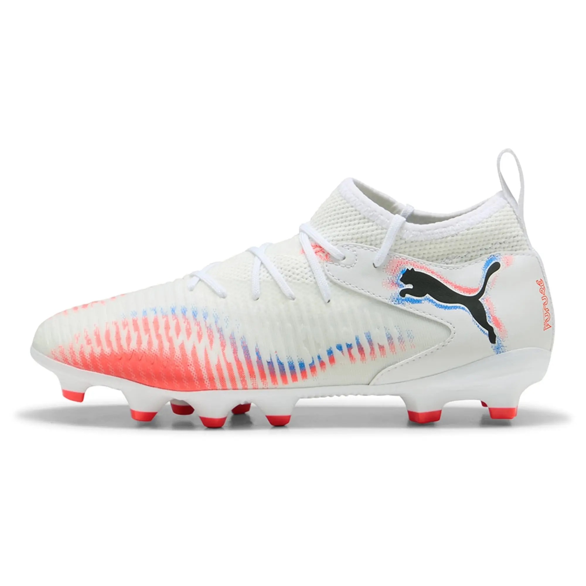 PUMA Future 8 Match FG/AG Football Boots Youth, White/Black/Glowing Red, size 1
