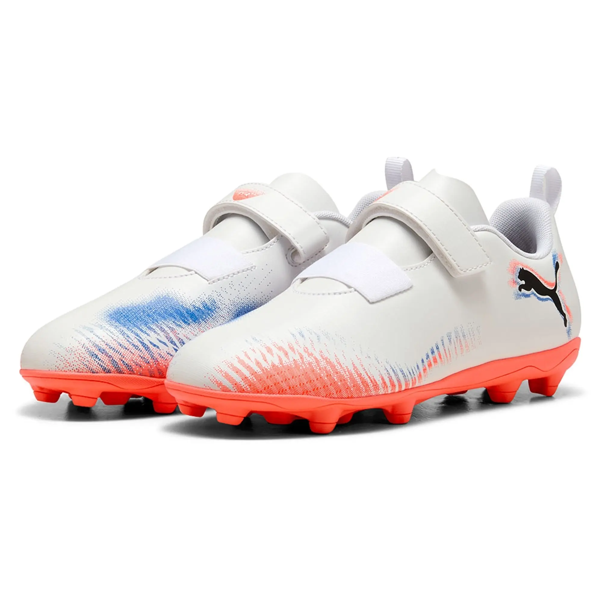 PUMA Future 8 Play FG/AG Football Boots Kids, White/Black/Glowing Red, size 1