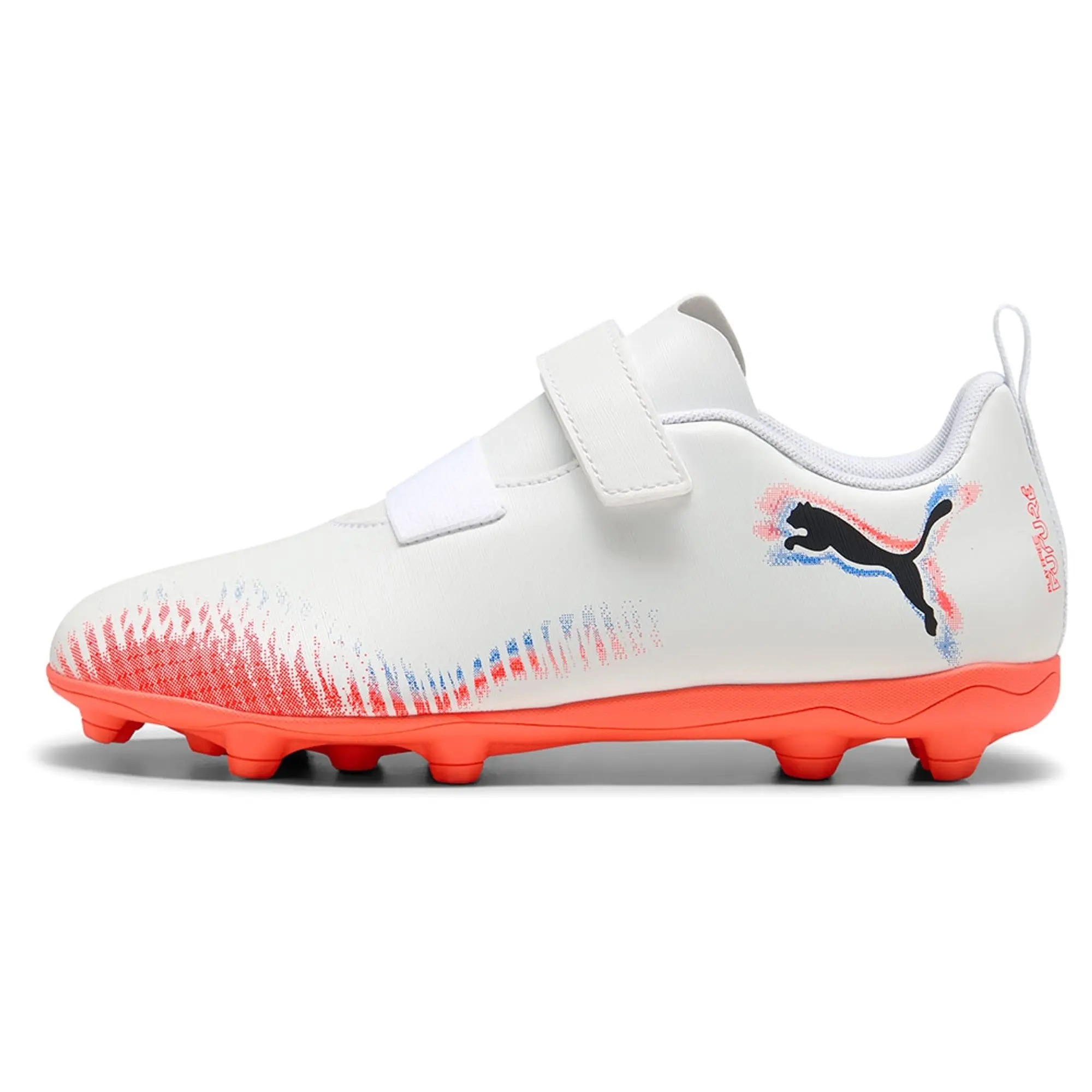 PUMA Future 8 Play FG/AG Football Boots Kids, White/Black/Glowing Red, size 1
