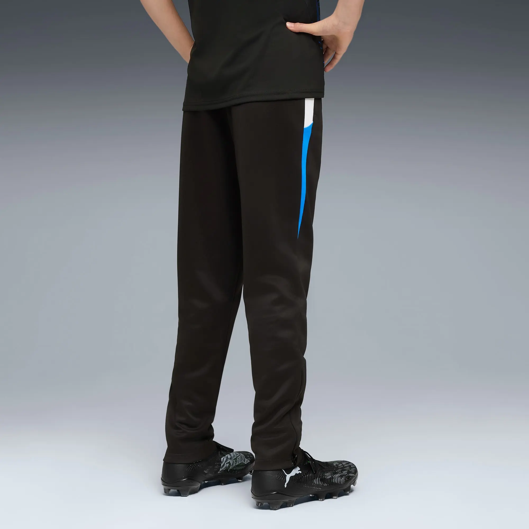 PUMA Individualliga Training Pants Youth, Black/White/Ultra Blue, size 11-12 Youth