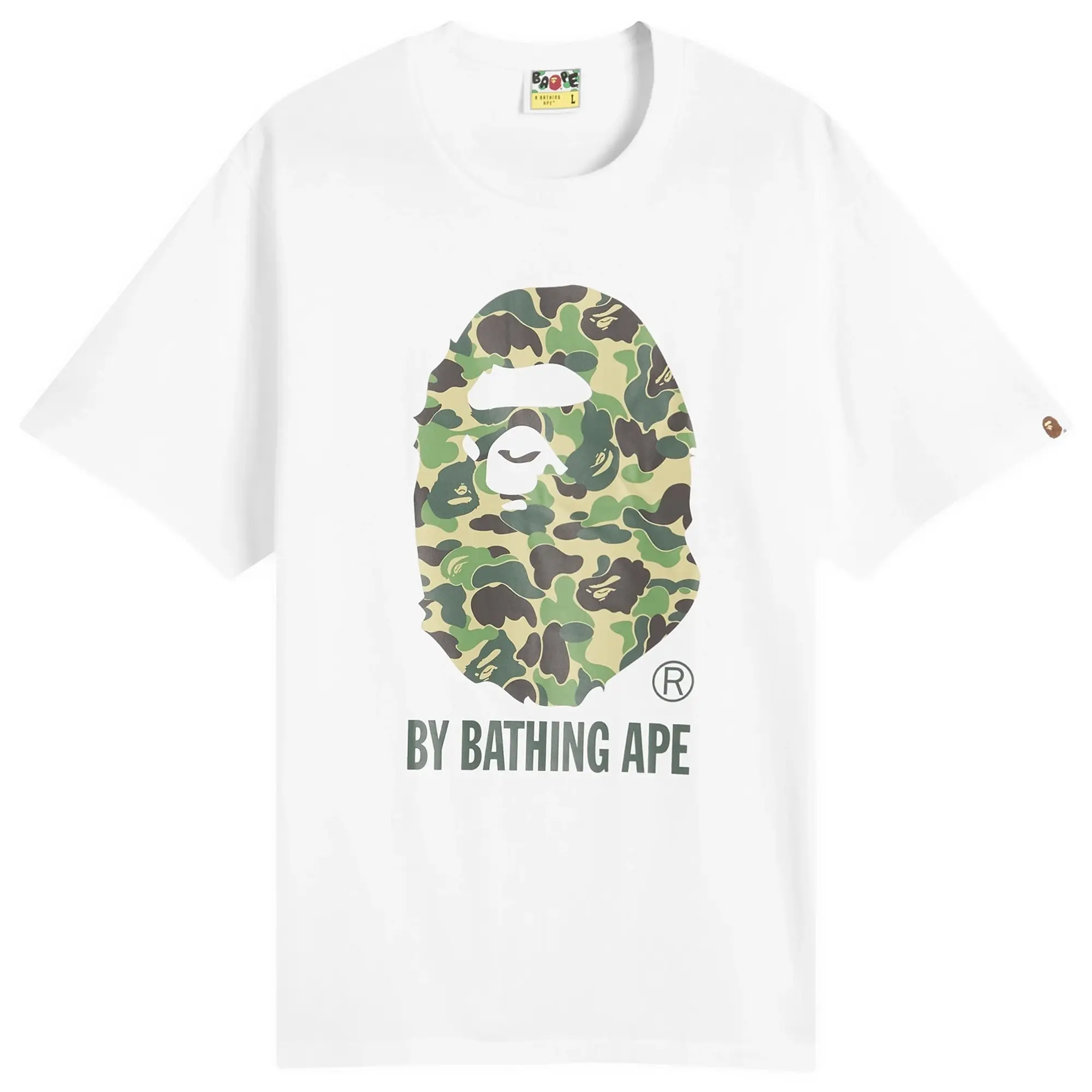 A Bathing Ape Men's Abc Camo By Bathing Ape Tee White X Green