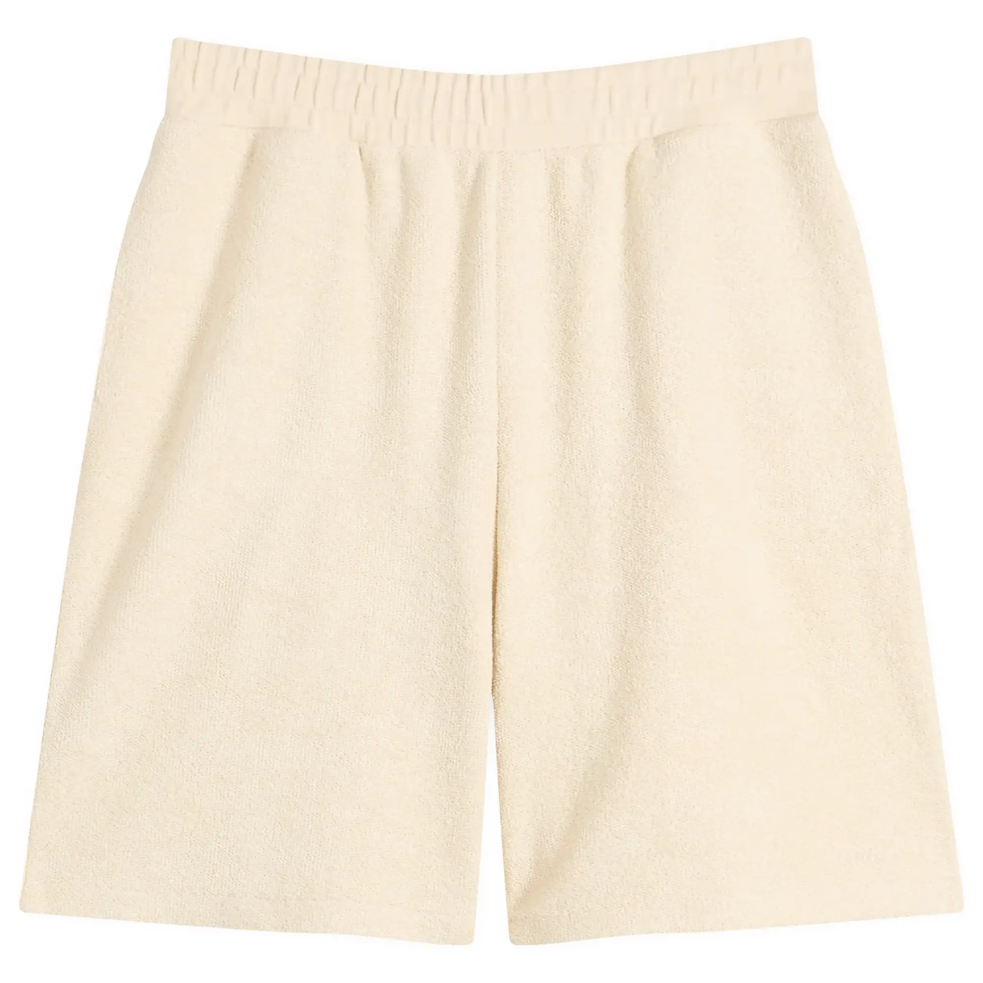 AMI Paris Men's Reversed Non Brushed Fleece Shorts Ivoire