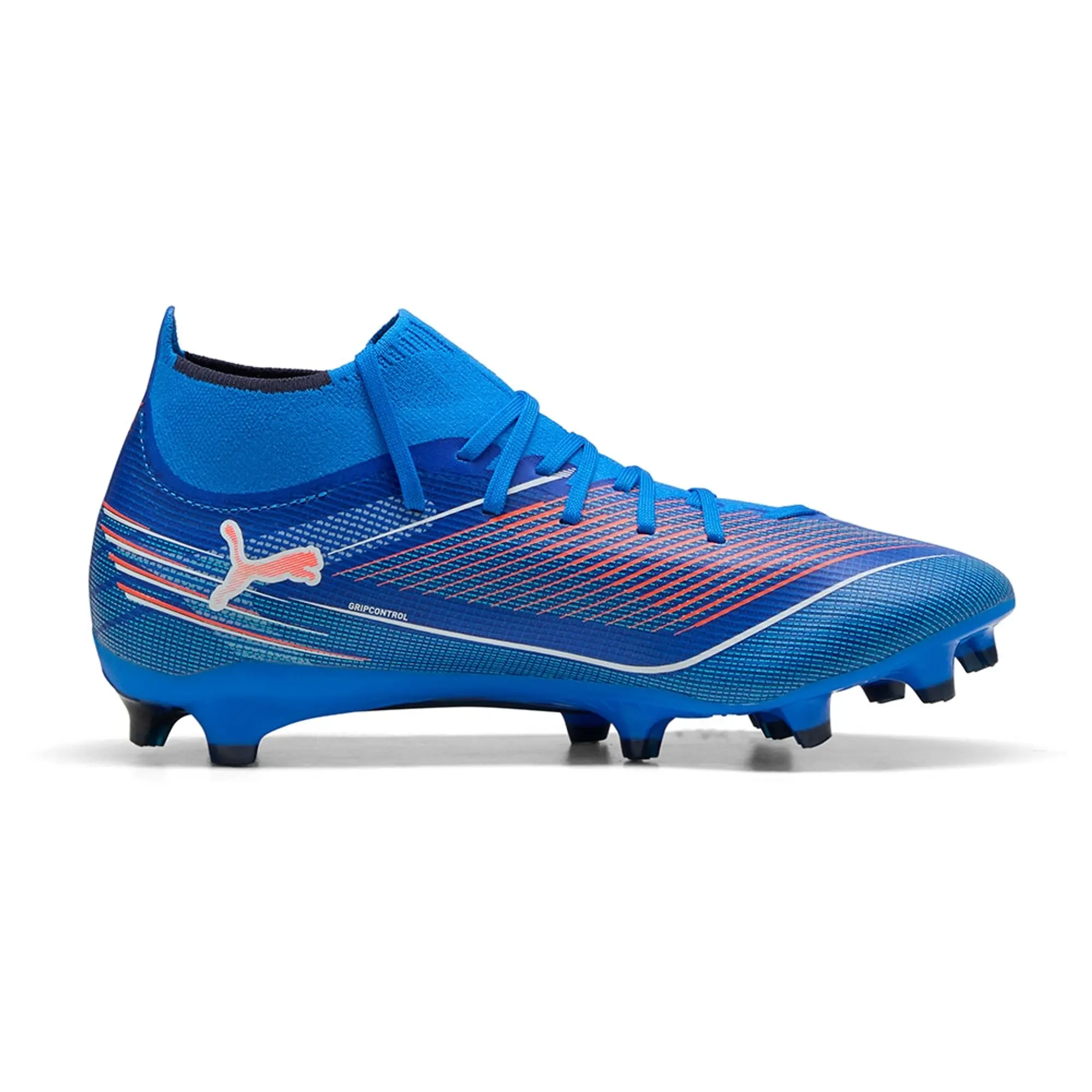 PUMA Ultra 6 Match+ FG/AG Football Boots Women, Ultra Blue/White/Glowing Red, size 3