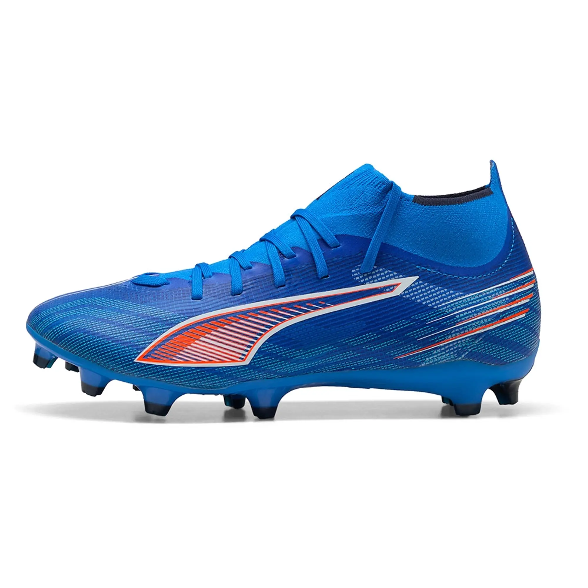 PUMA Ultra 6 Match+ FG/AG Football Boots Women, Ultra Blue/White/Glowing Red, size 3