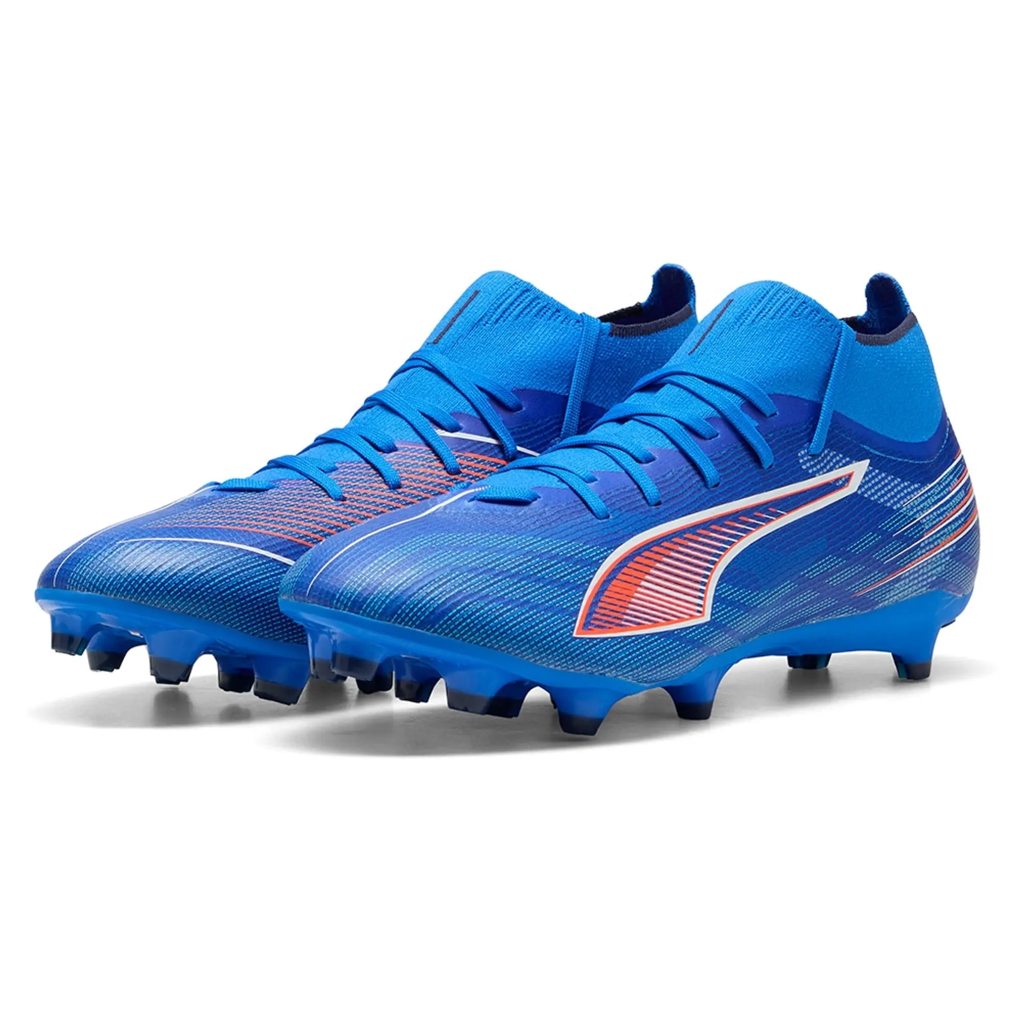 PUMA Ultra 6 Match+ FG/AG Football Boots Unisex, Ultra Blue/White/Black, size 10