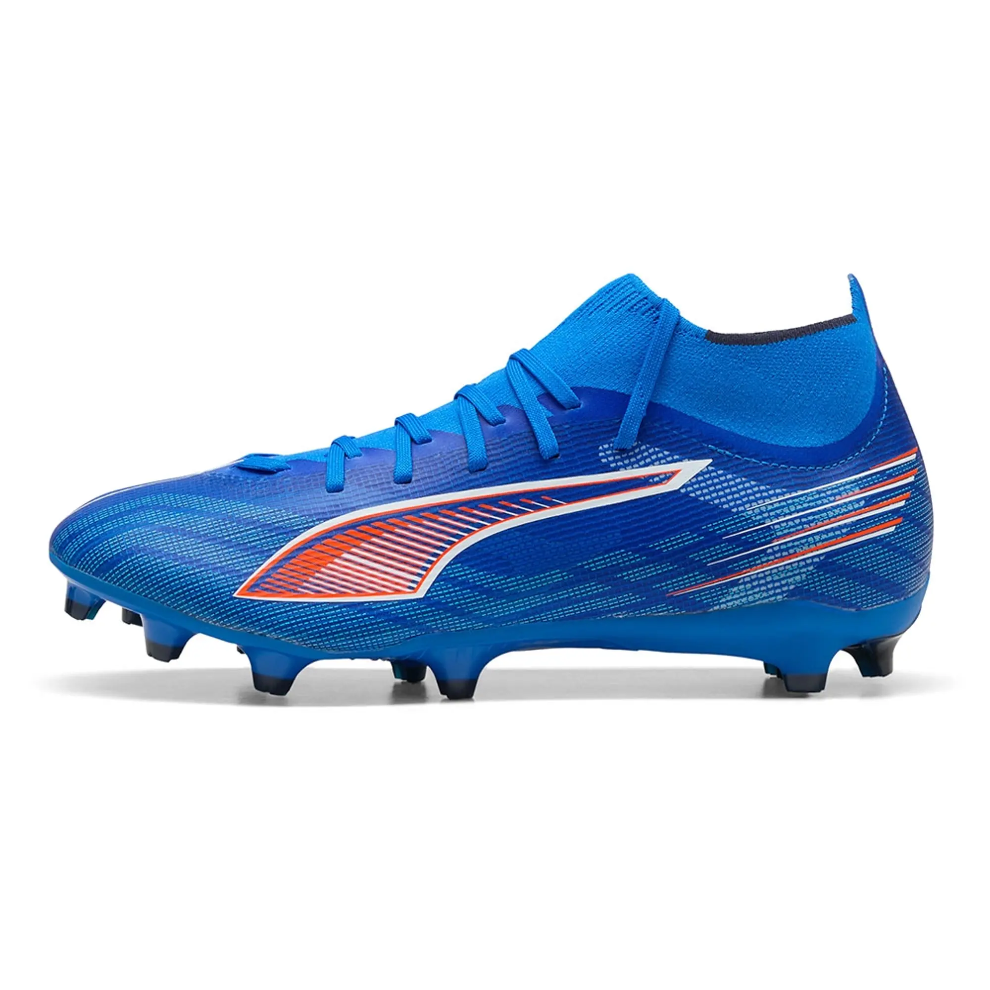PUMA Ultra 6 Match+ FG/AG Football Boots Unisex, Ultra Blue/White/Black, size 10