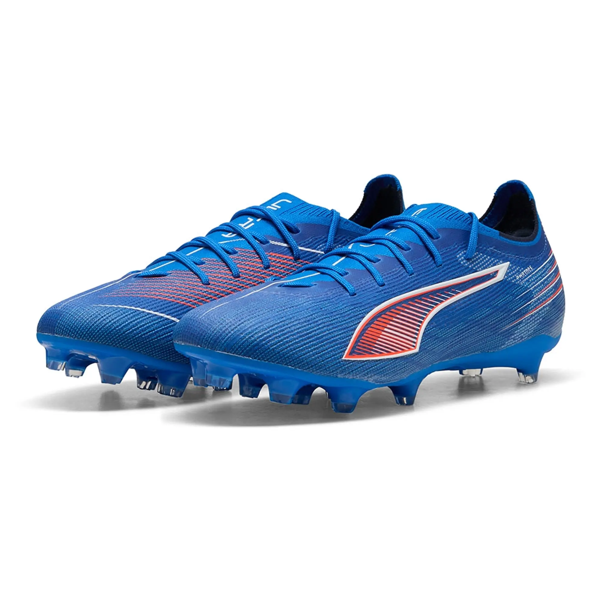 PUMA Ultra 6 Pro FG/AG Football Boots Unisex, Ultra Blue/White/Glowing Red, size 10