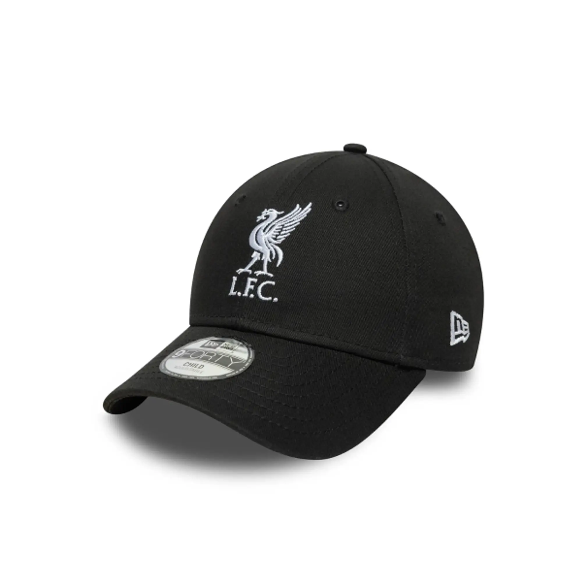 LFC New Era Kids 9FORTY Liverbird Cap Black & White