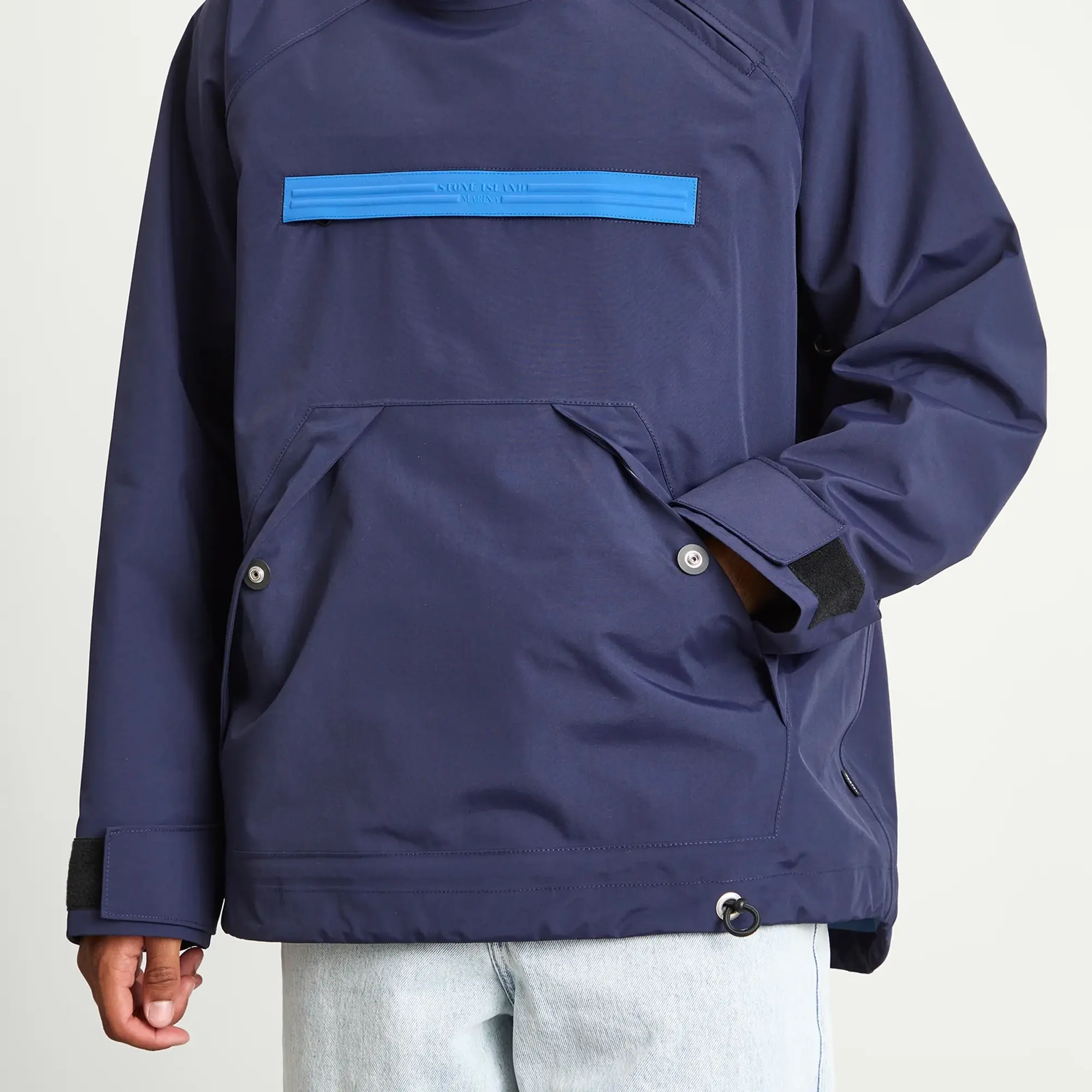 Stone Island Men's Marina 3L Performance Pertex Popover Jacket Navy Blue
