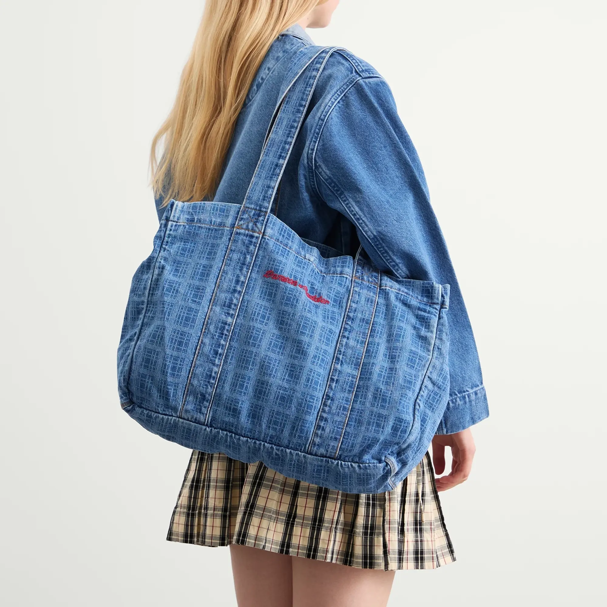 Damson Madder Women's Denim Tote Bag Blue