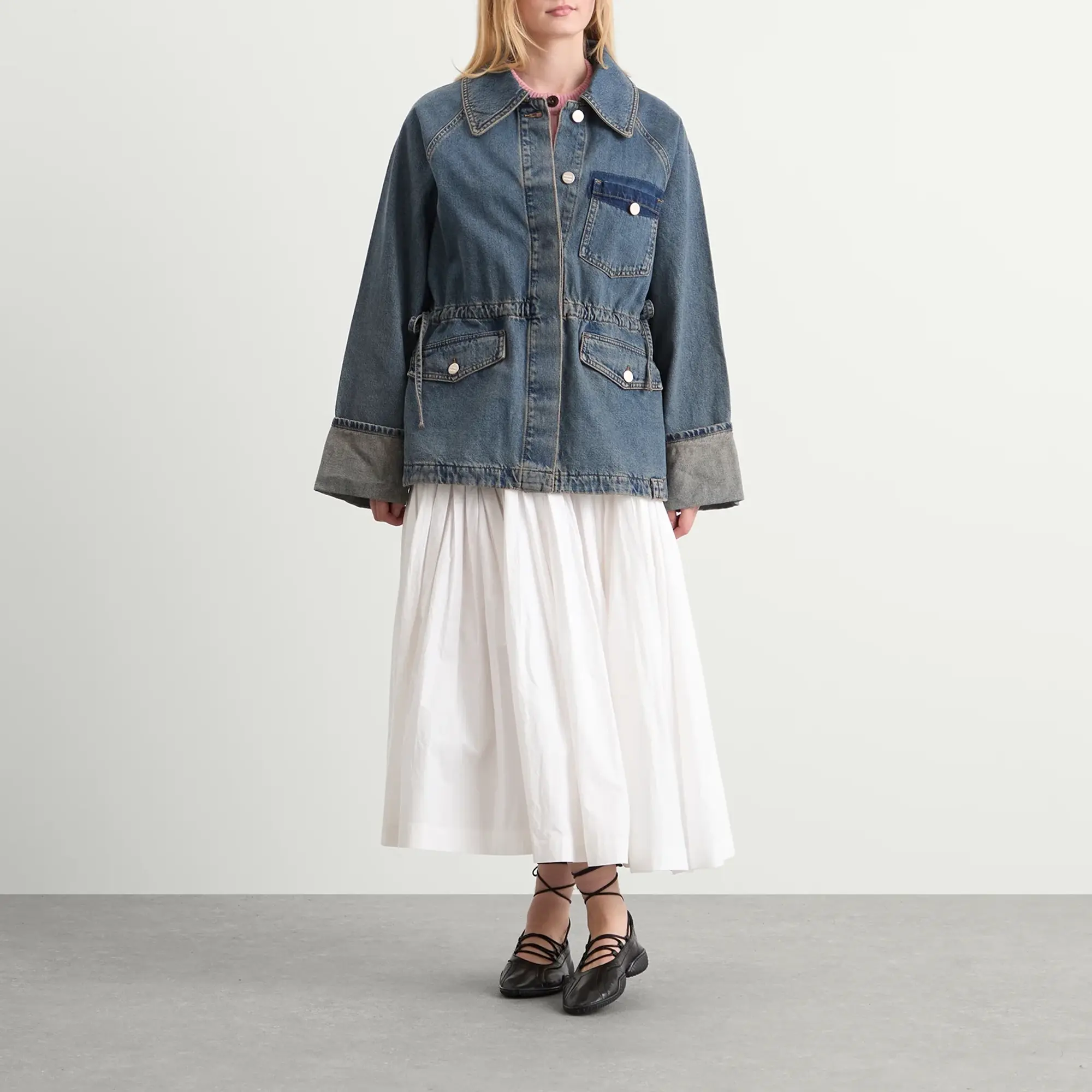Damson Madder Women's Emilie Workwear Denim Jacket Dusty