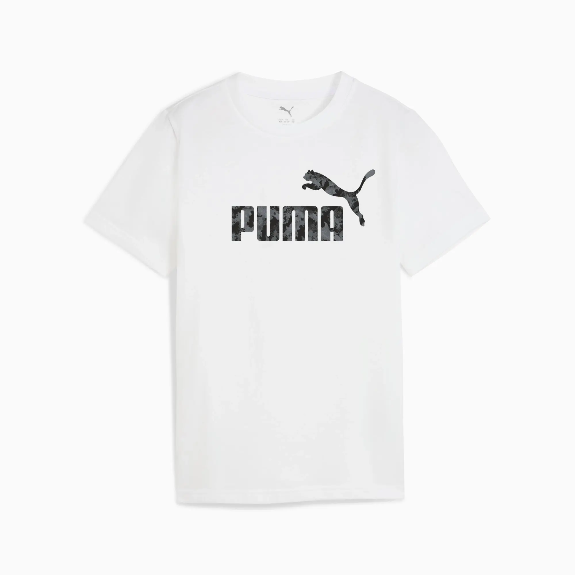 PUMA Essentials Camo T-Shirt Youth, White, size 11-12 Youth