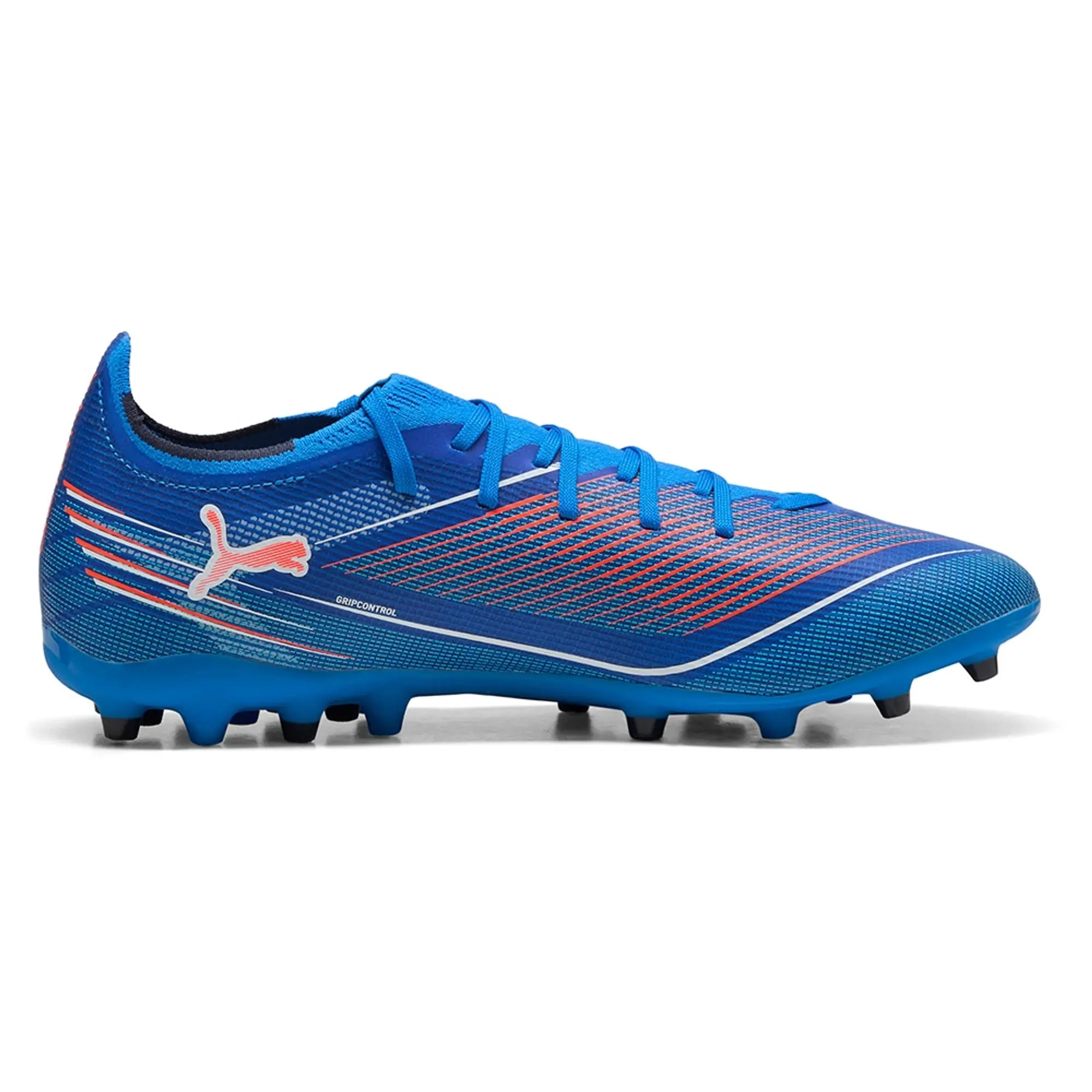 PUMA Ultra 6 Match MG Football Boots Unisex, Ultra Blue/White/Glowing Red, size 10