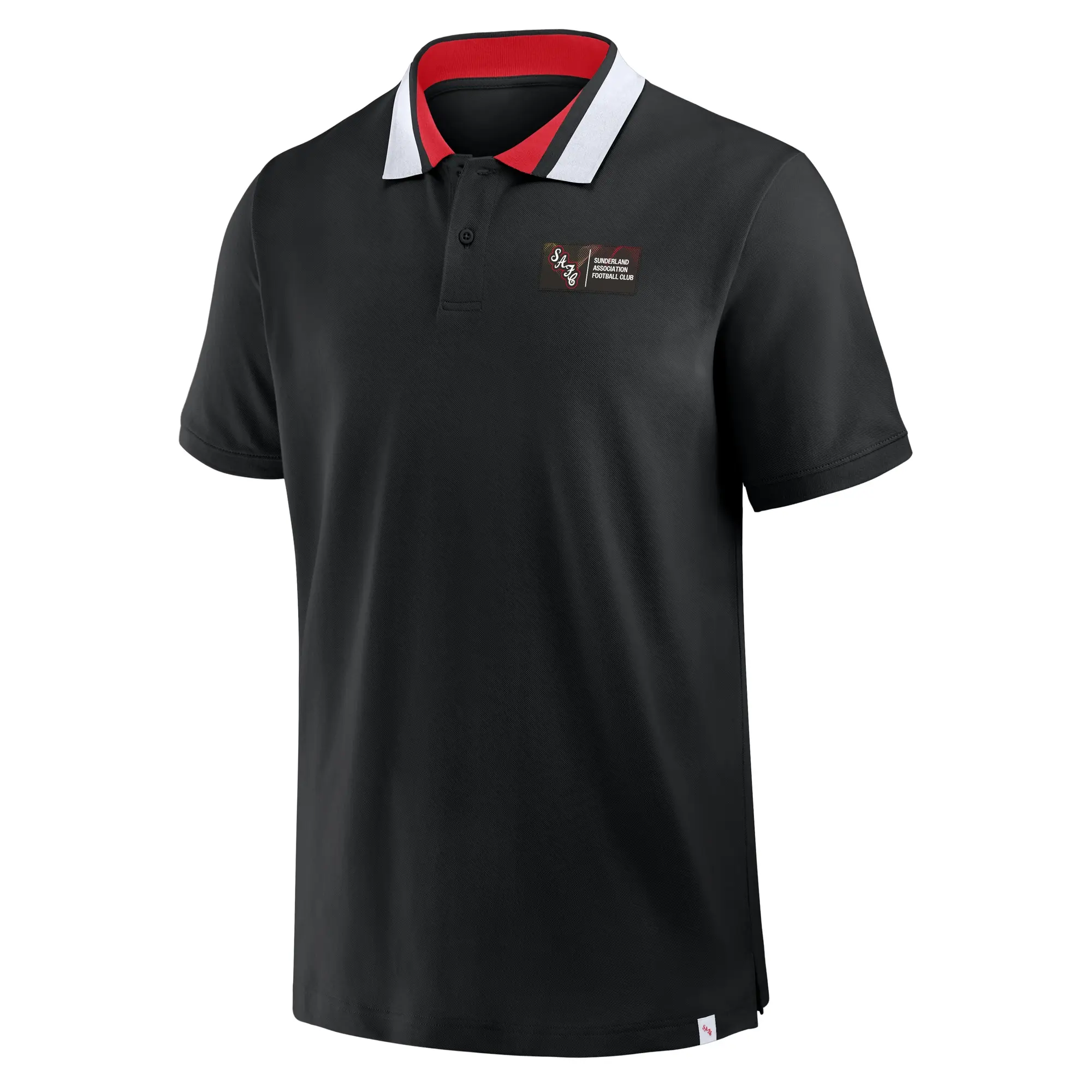 Sunderland Classic Tipped Polo Shirt - Black - Mens