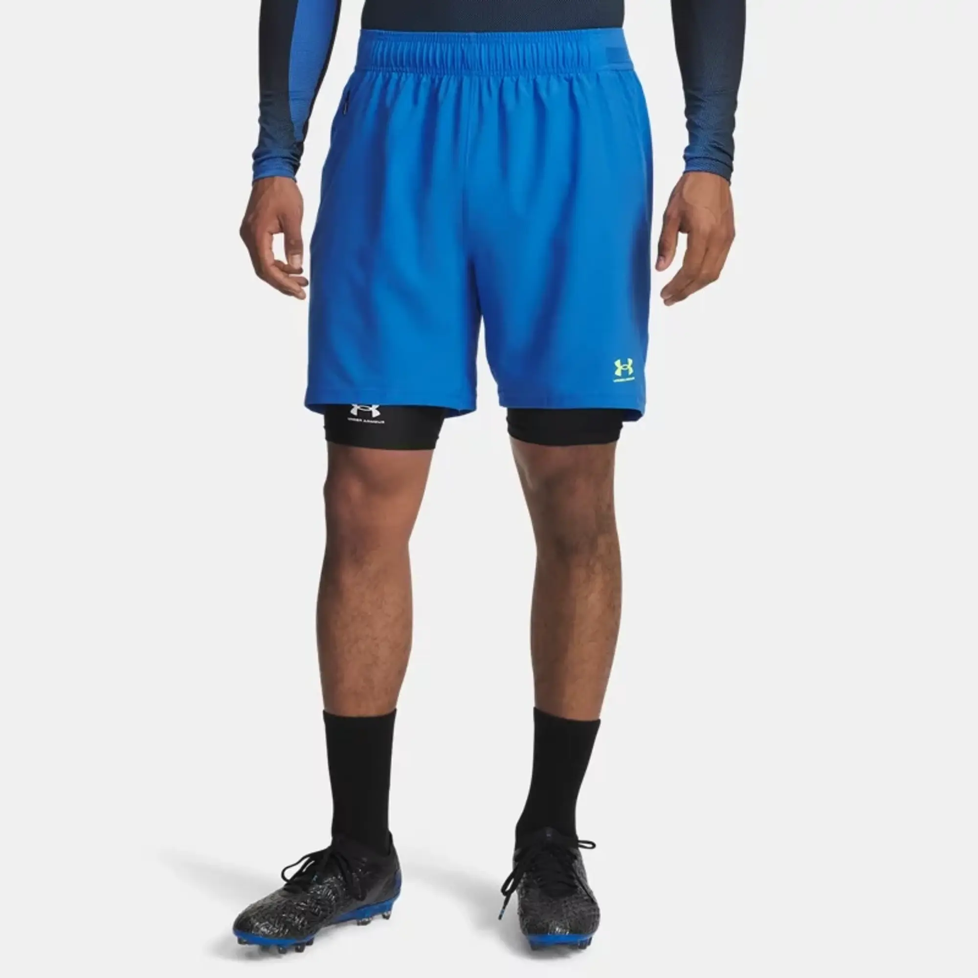 Under Armour  Challenger Pro Men's Shorts Blue Atlantis / High Vis Yellow L