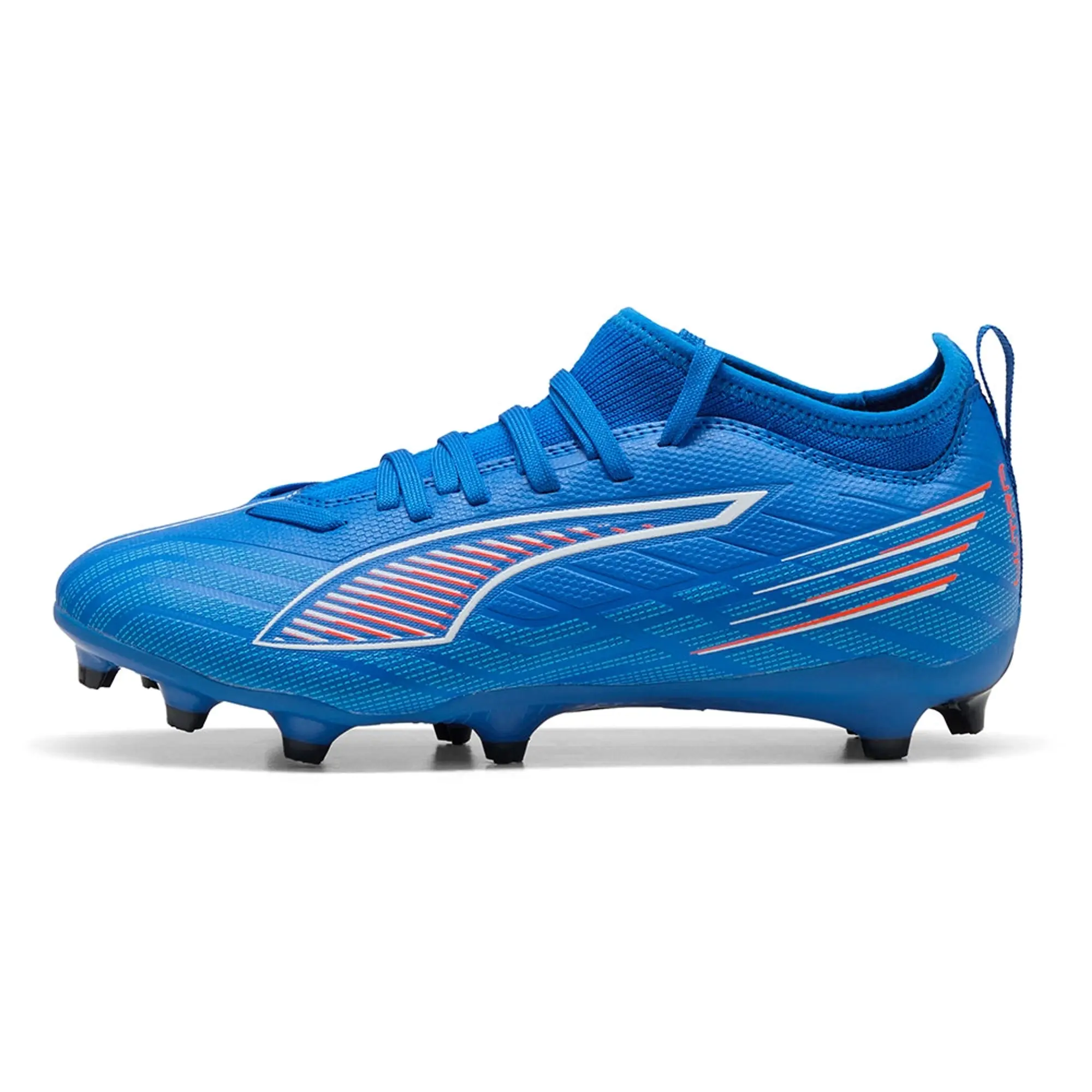 PUMA Ultra 6 Match FG/AG Football Boots Youth, Ultra Blue/White/Glowing Red, size 1