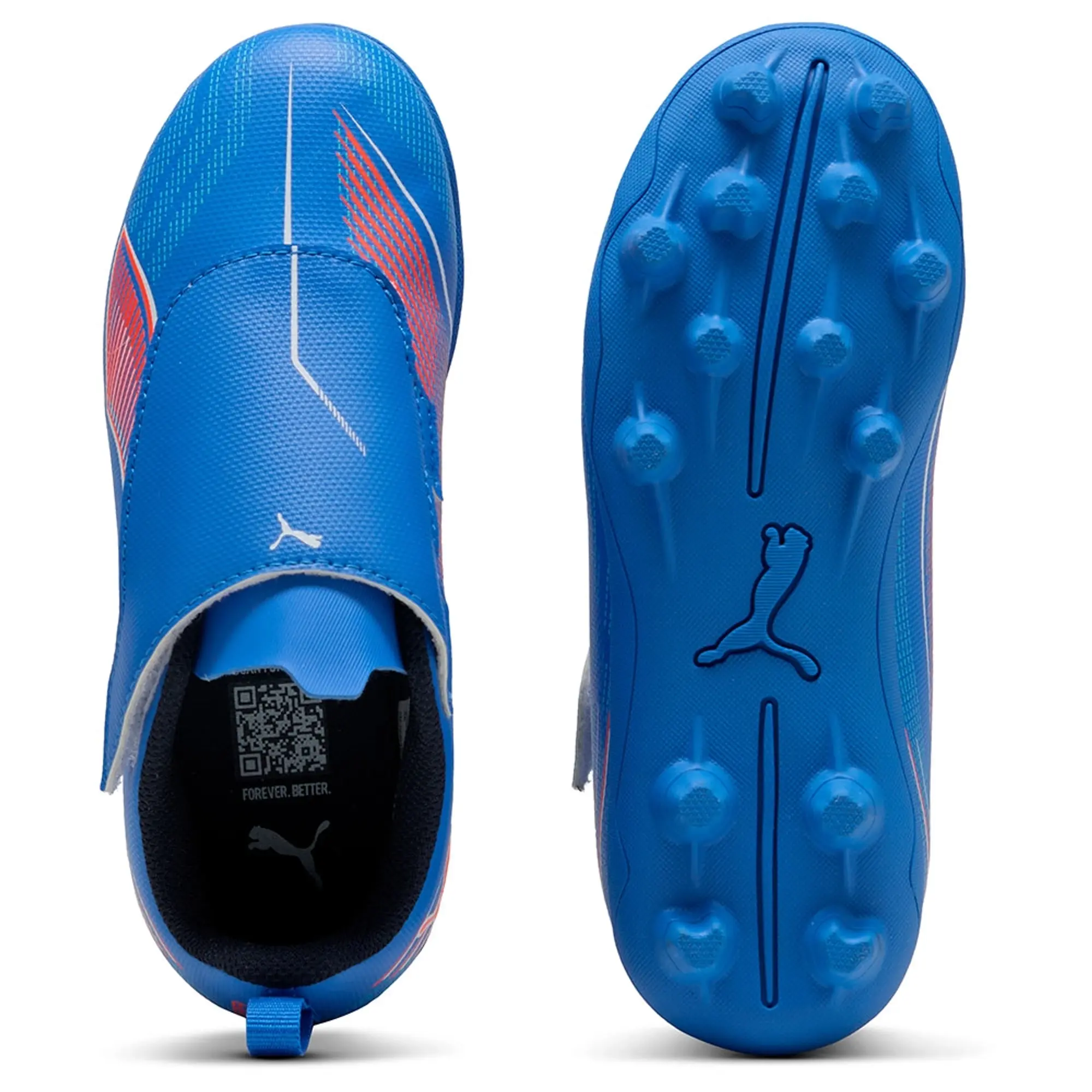 PUMA Ultra 6 Play FG/AG Football Boots Youth, Ultra Blue/White/Glowing Red, size 1
