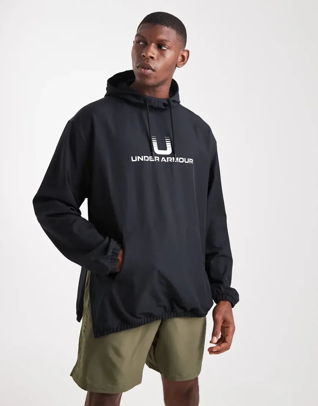 Under Armour Unstoppable Woven Men's Hoodie Black / White L