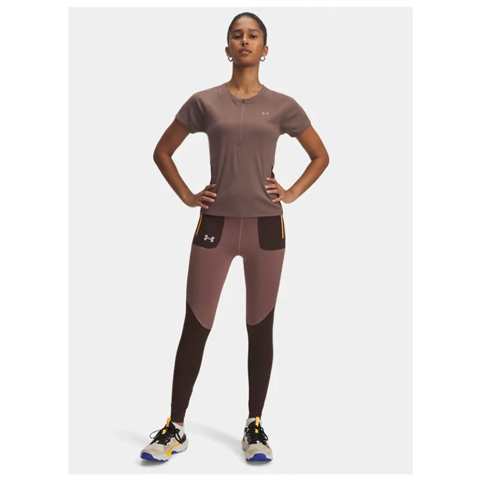 Under Armour  Launch Trail Women's Tights Kona Brown / Squad Orange / Reflective L