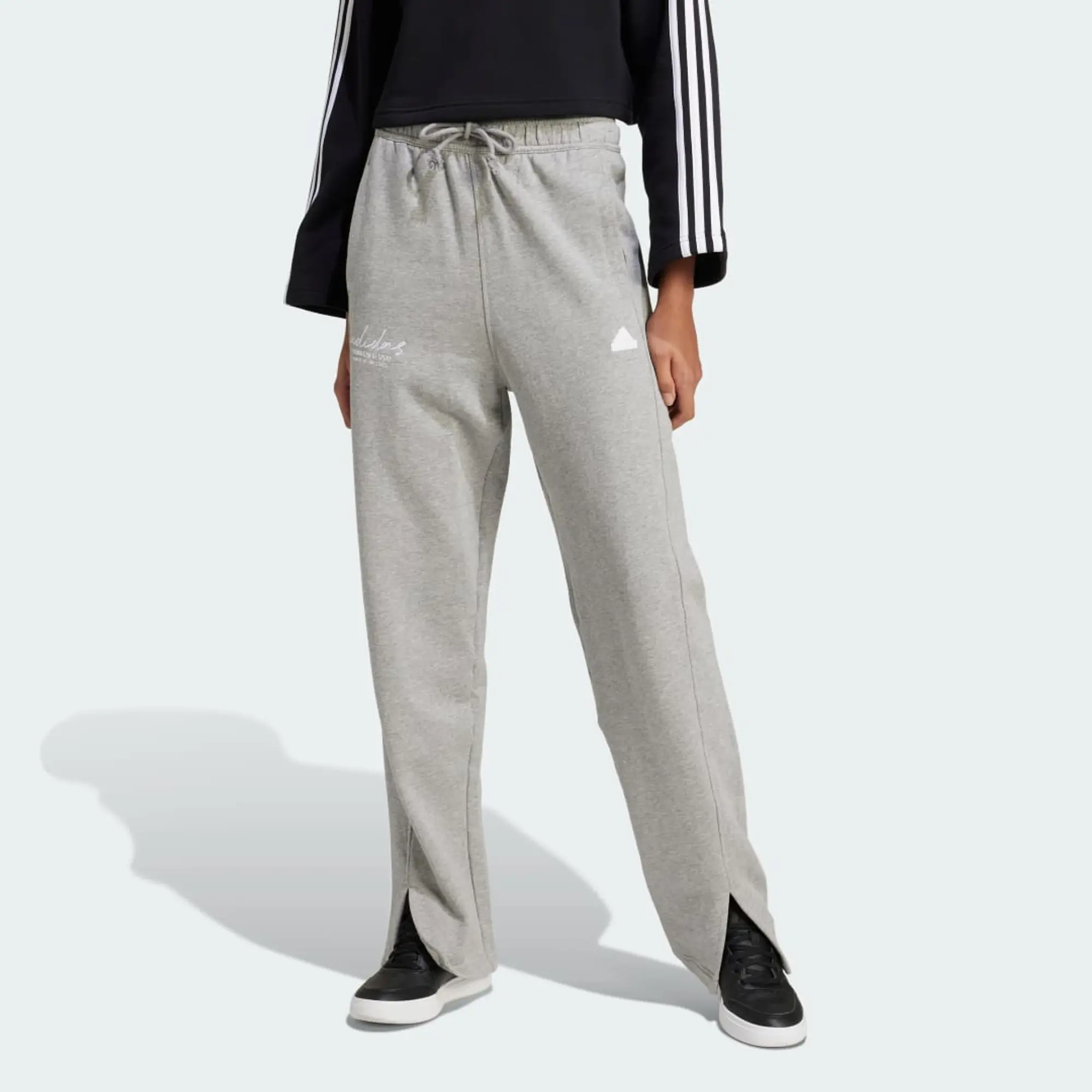 adidas Signature Graphic Embroidery French Terry Straight Leg Joggers