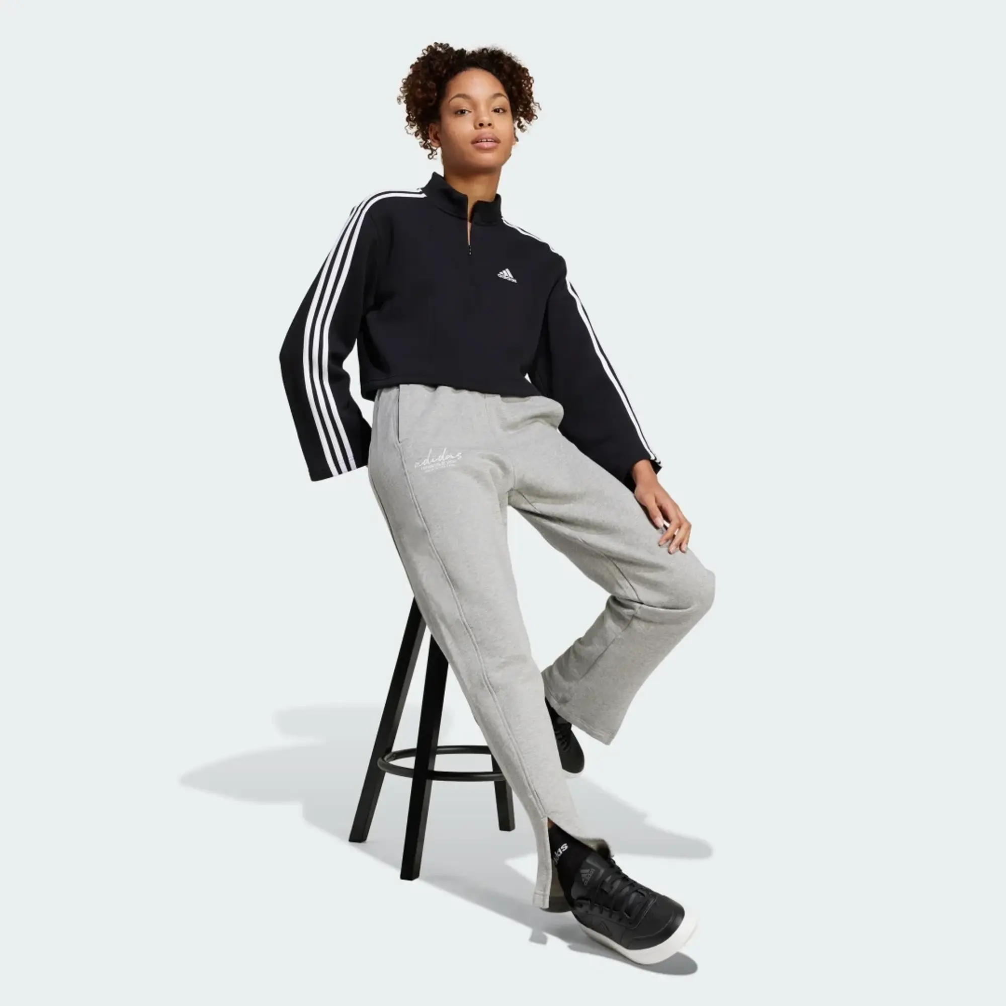 adidas Signature Graphic Embroidery French Terry Straight Leg Joggers