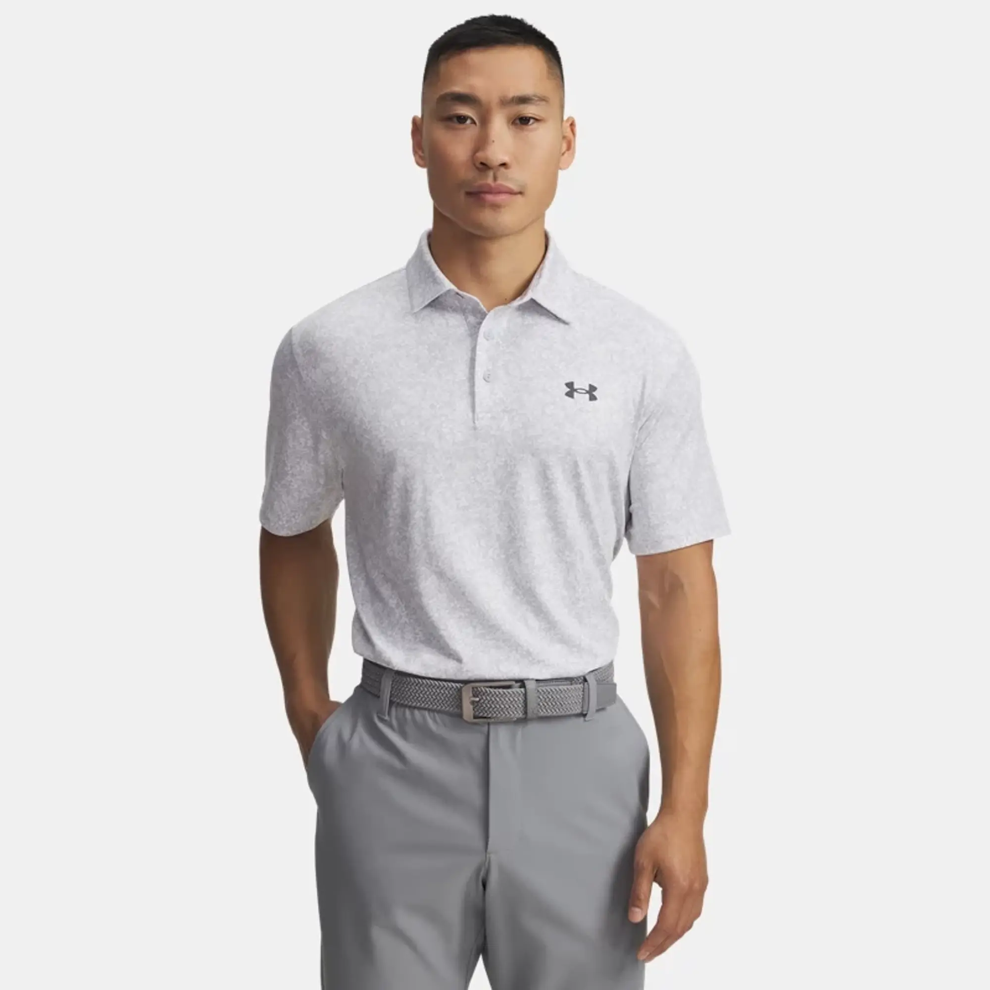 Under Armour  Playoff 3.0 Printed Men's Polo White / Halo Gray / Castlerock L