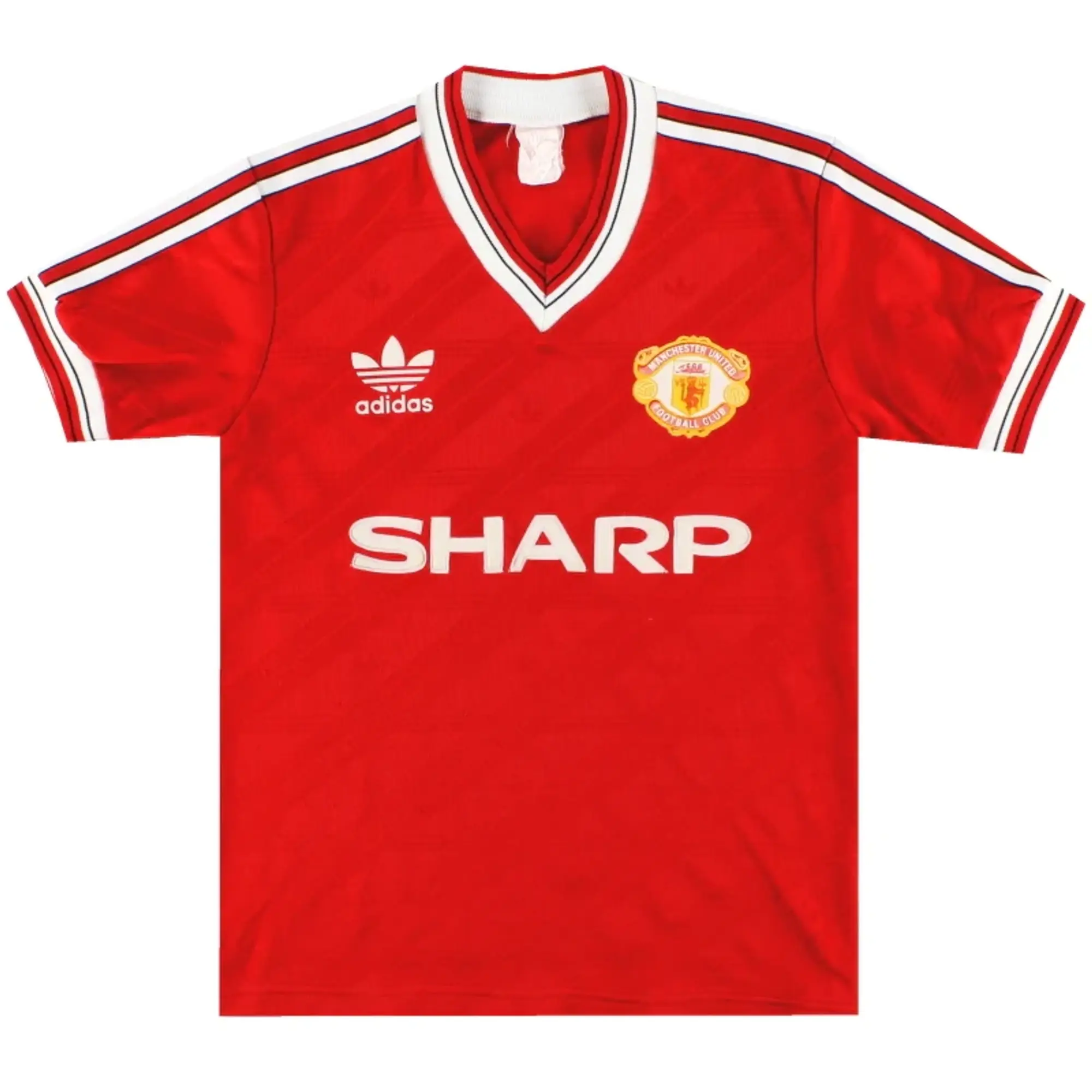 1986-88 Manchester United adidas Home Shirt Y - Manchester United / Very good / Youth