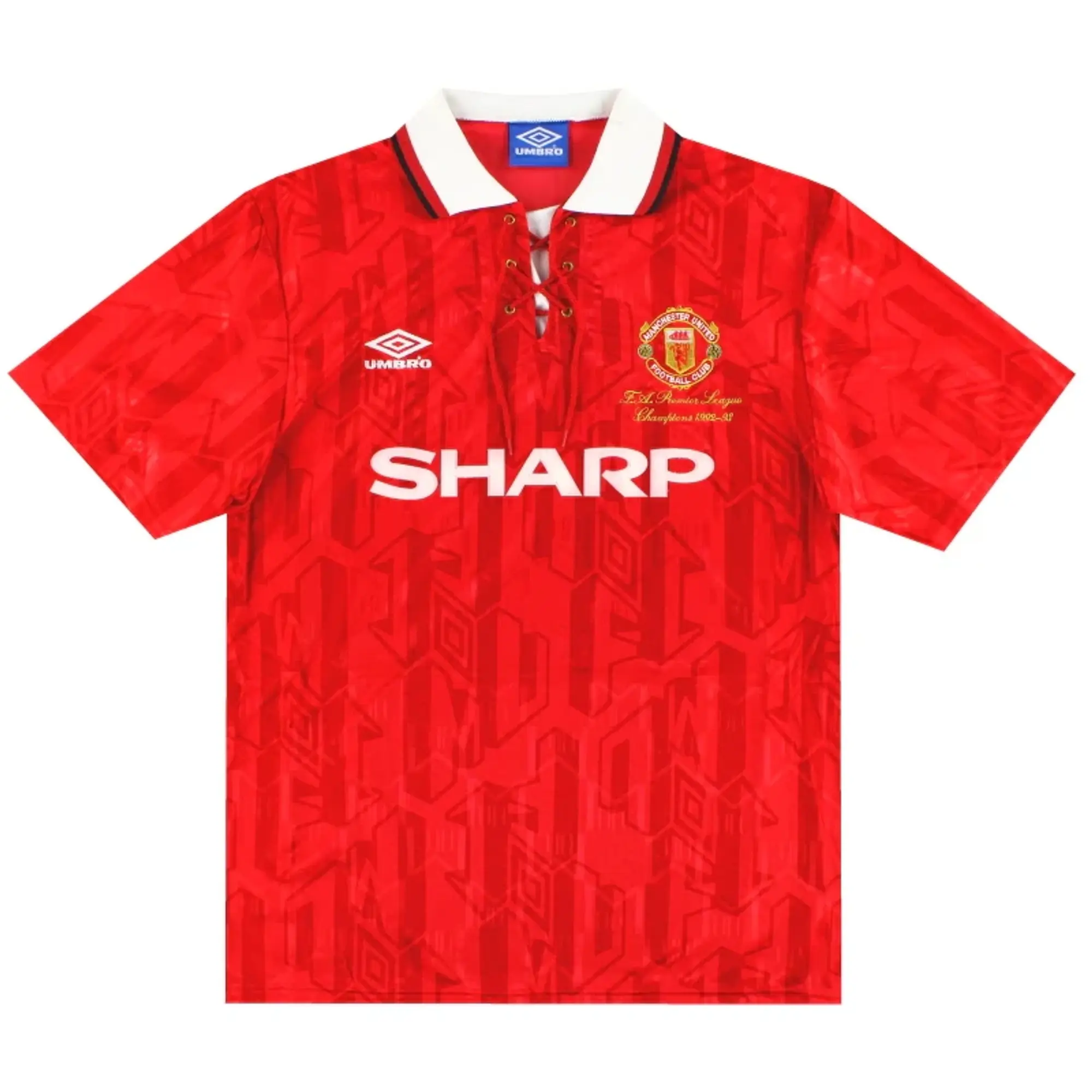 1992-94 Manchester United Umbro 'Champions' Home Shirt S - Manchester United / Excellent / Small