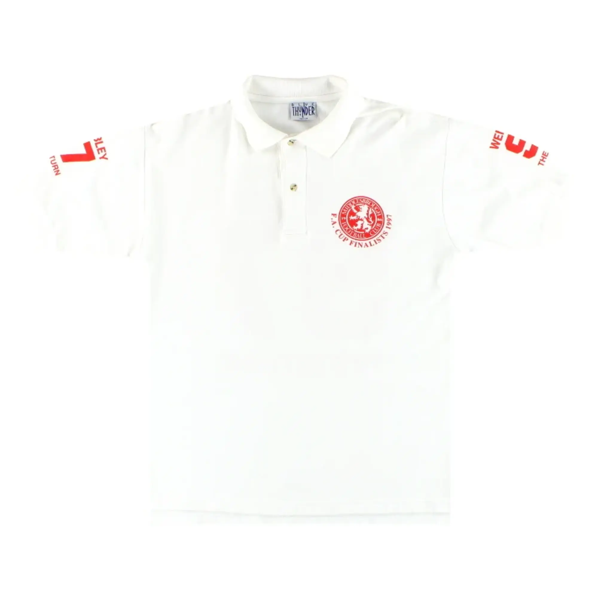 1997 Middlesbrough 'Cup Finalists' Polo Shirt M - Middlesbrough / Excellent / Medium