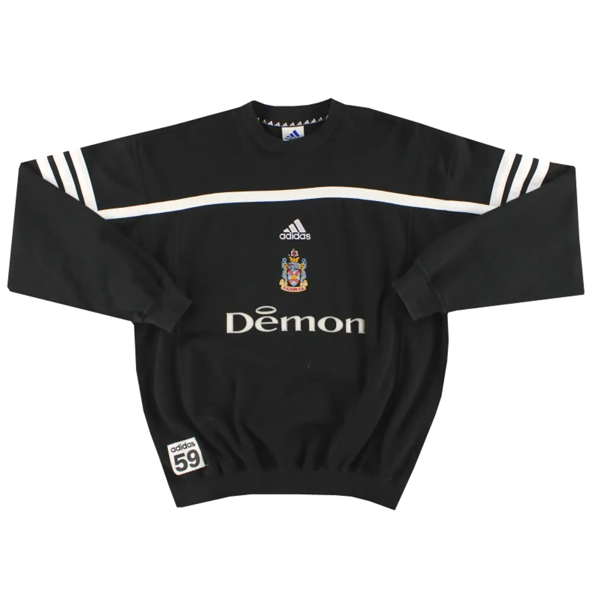 2000-01 Fulham adidas Player Issue Training Sweatshirt #59 L - Fulham / Excellent / Large
