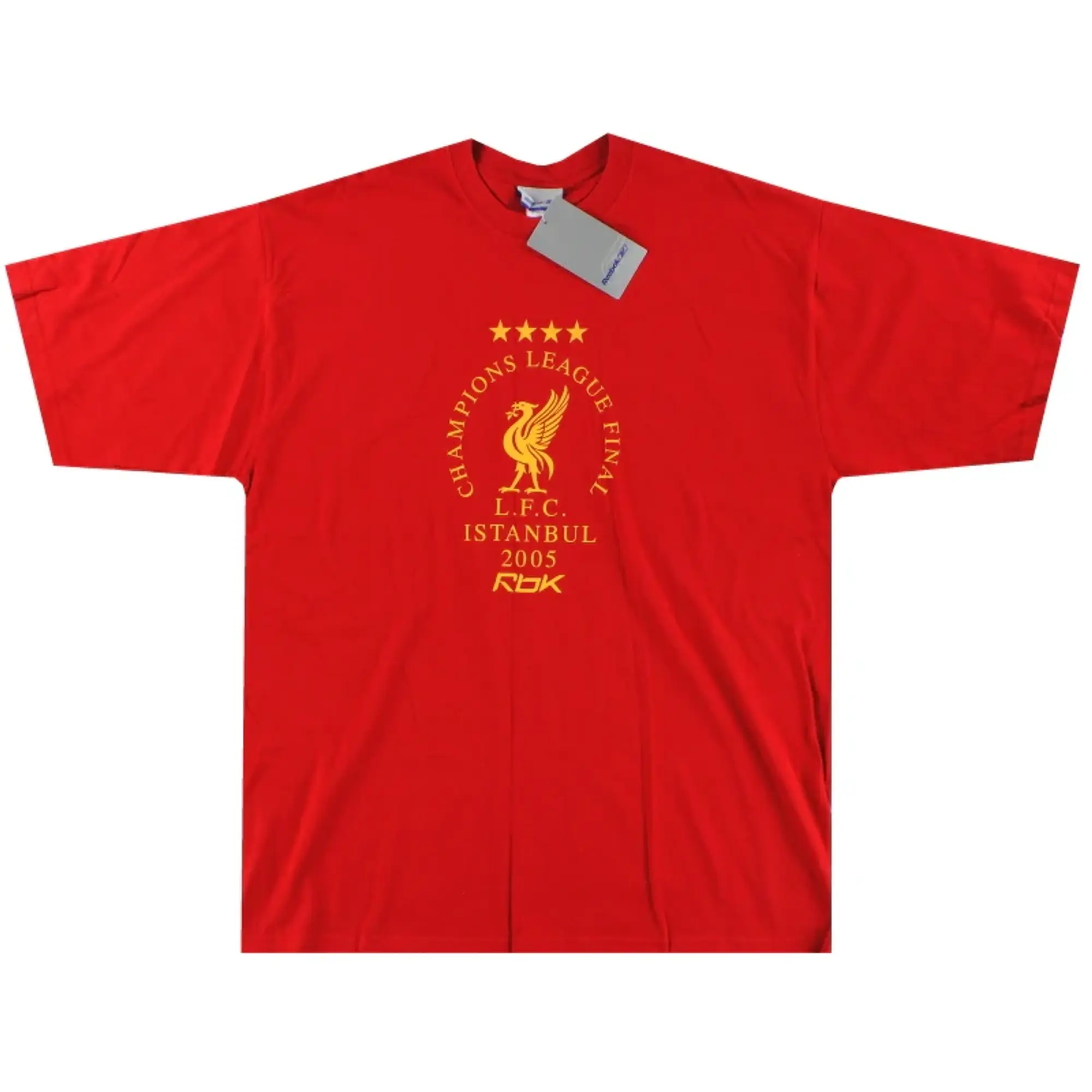 2005-06 Liverpool Reebok 'Champions League Final' Graphic Tee *w/tags* XL - Liverpool / w/tags / XL