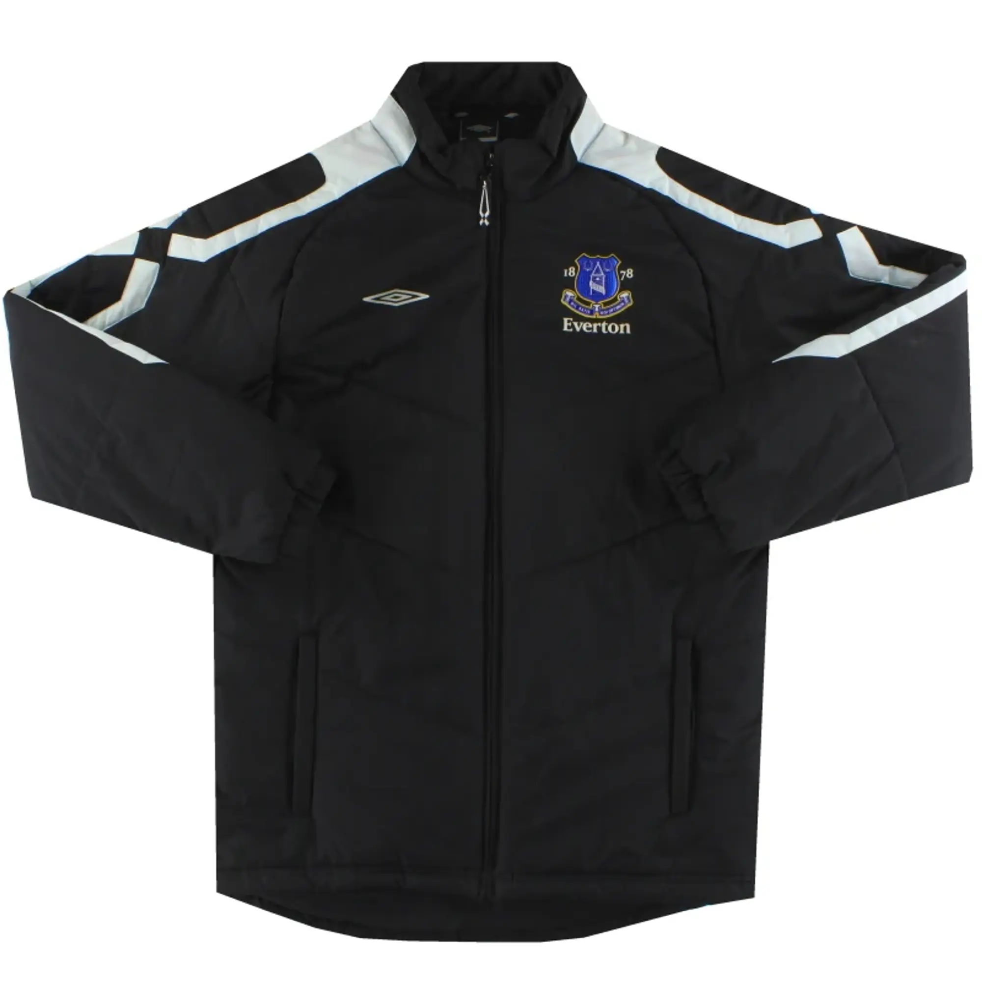 2007-08 Everton Umbro Padded Bench Coat *Mint* S - Everton / Mint / Small