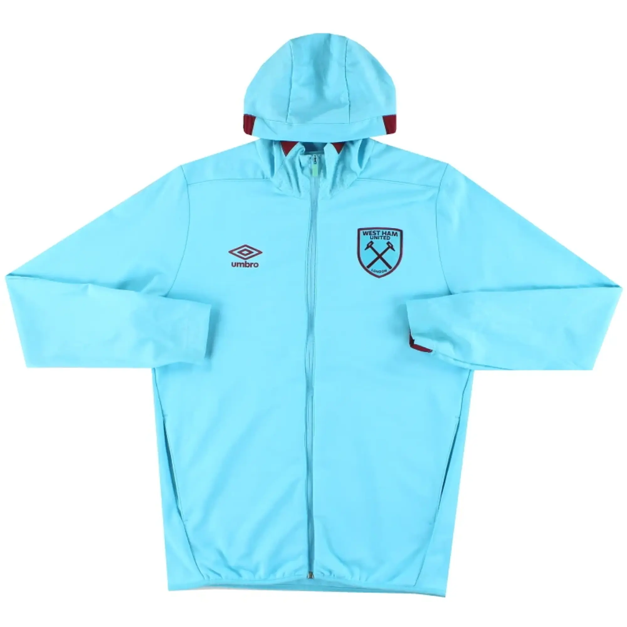 2016-17 West Ham Umbro Hooded Track Jacket M - West Ham / Excellent / Medium