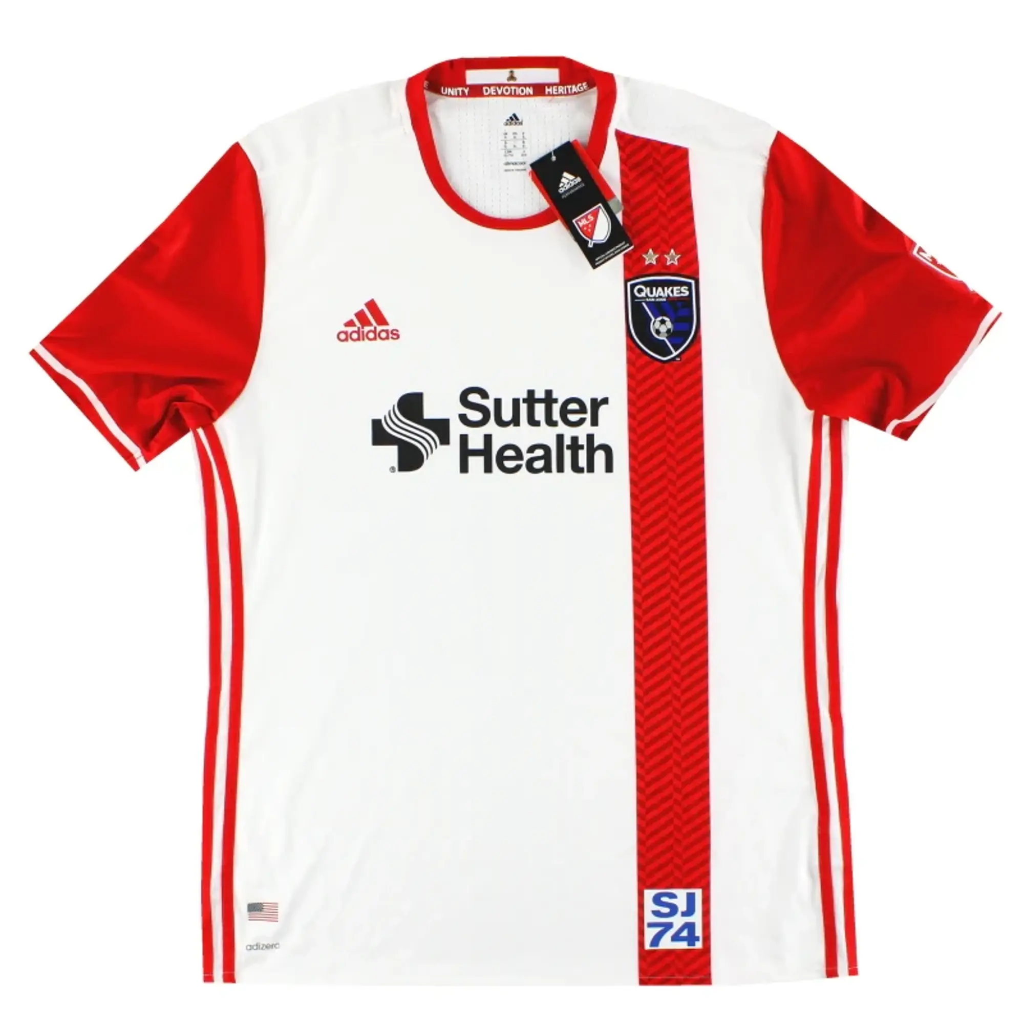 2017 San Jose Earthquakes adidas Player Issue Away Shirt *w/tags* XL - USA Soccer Clubs / w/tags / XL