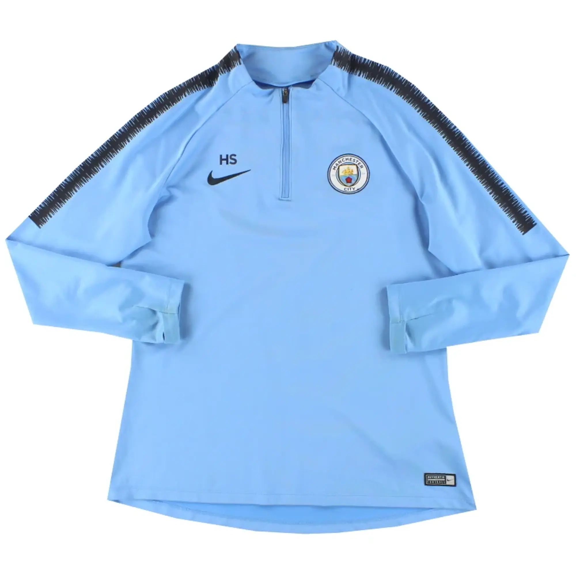 2018-19 Manchester City Nike Player Issue 1/4 Zip Training Top 'HS' M - Manchester City / Excellent / Medium