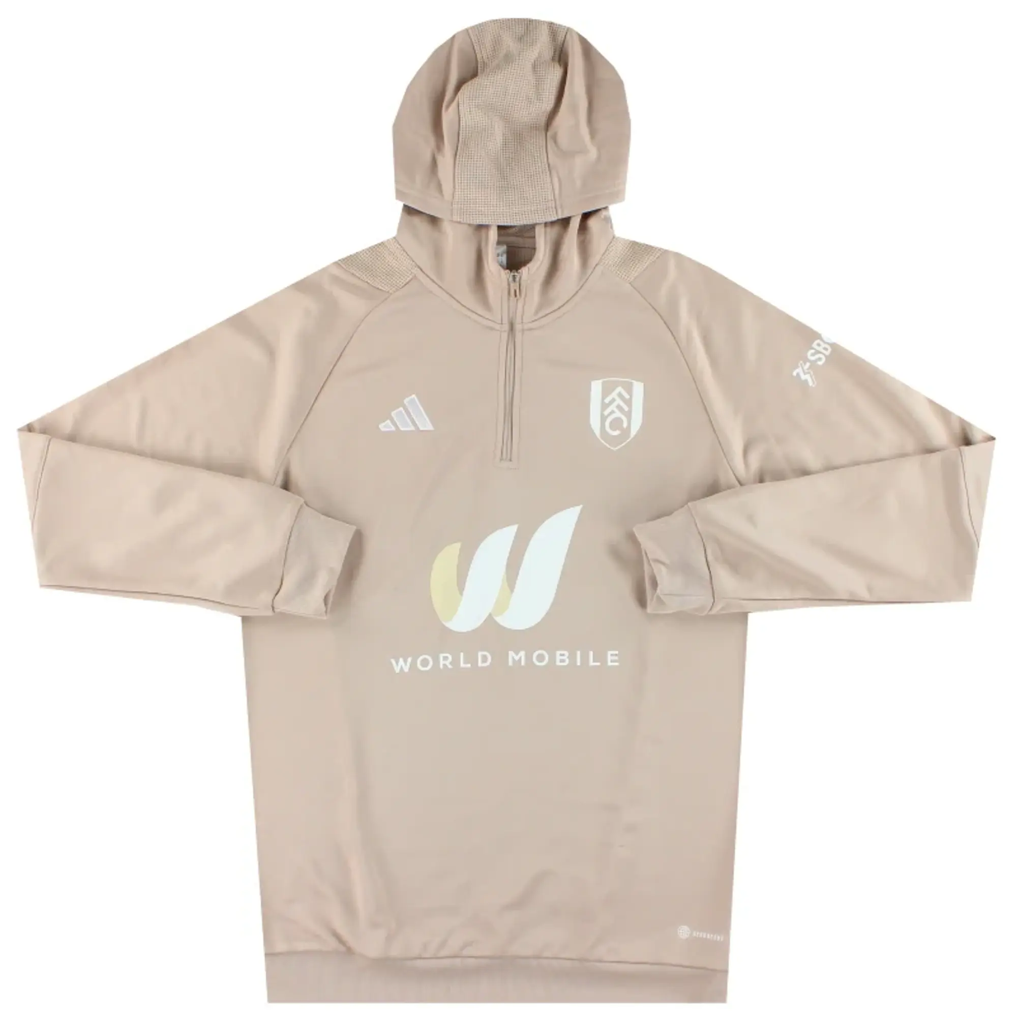 2023-24 Fulham adidas Tiro23 1/4 Zip Hooded Jacket *As New* M - Fulham / As New / Medium