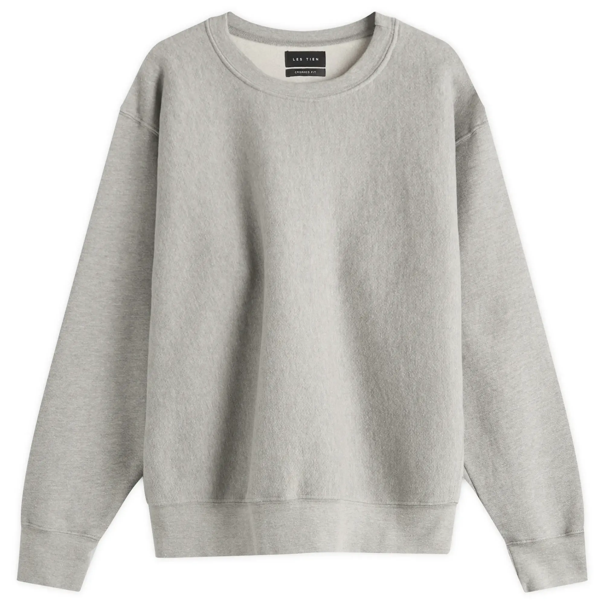 Les Tien Men's Heavyweight Crop Crew Heather Grey