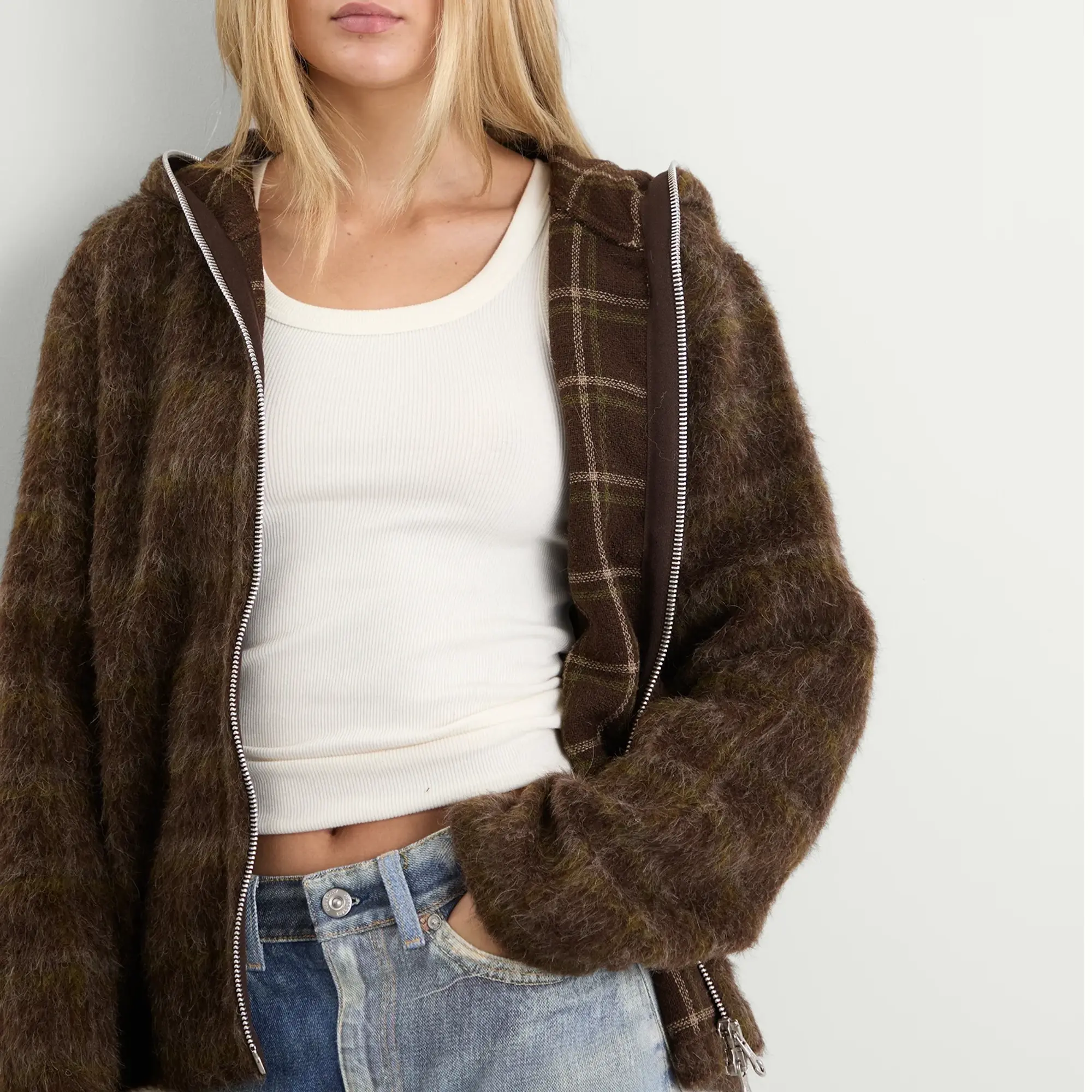 Our Legacy Women's Full Zip Hoodie Dorf Check