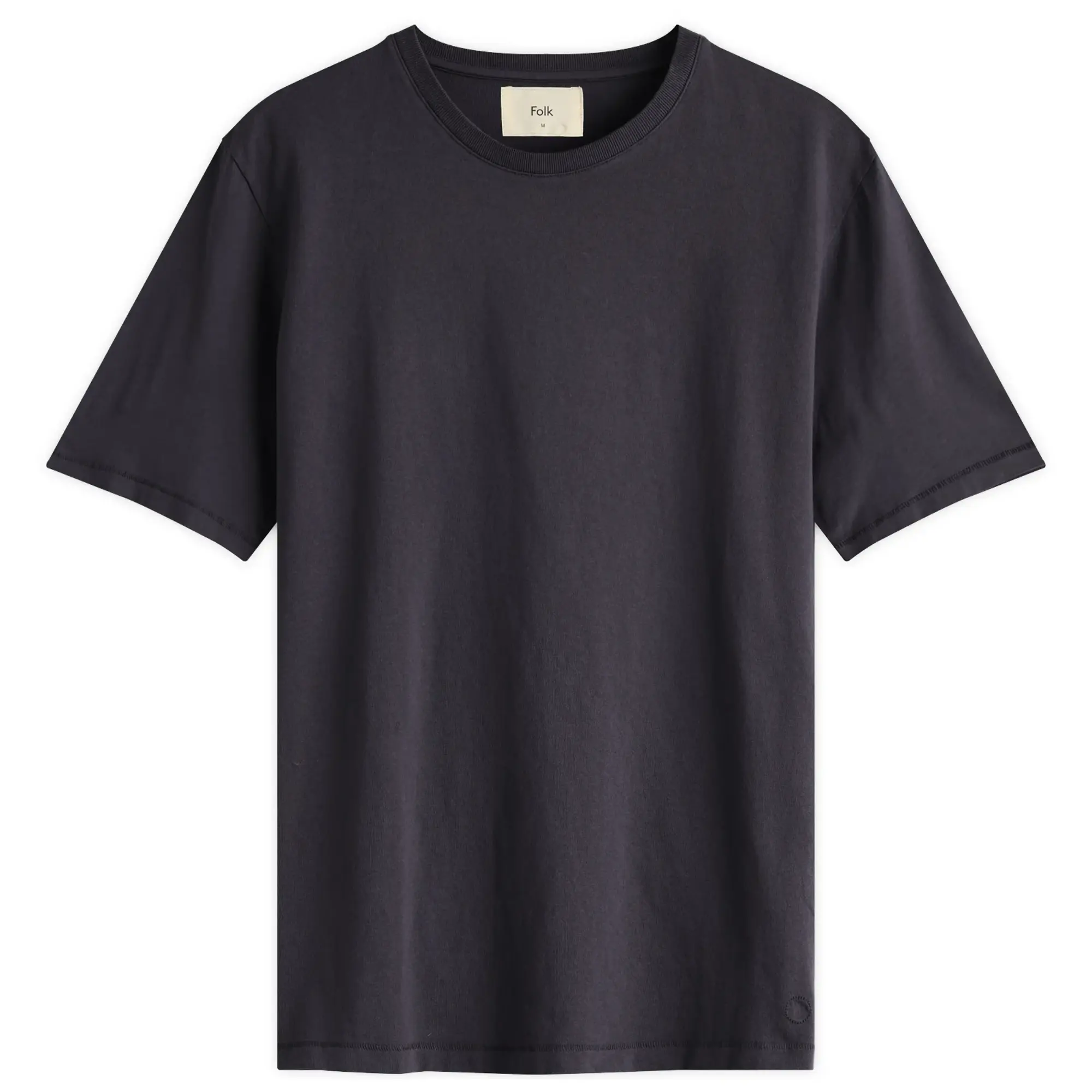 Folk Men's Contrast Sleeve T-Shirt Soft Black